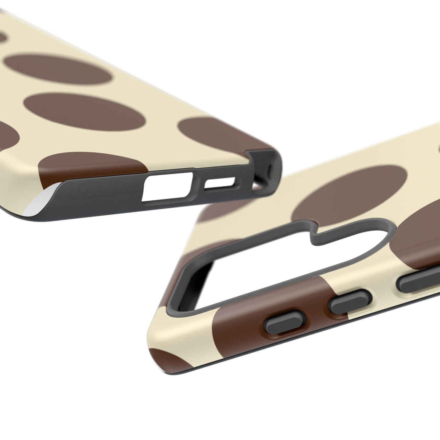 Brown Polka Dot Phone Case — Retro Large Dot Tough Case