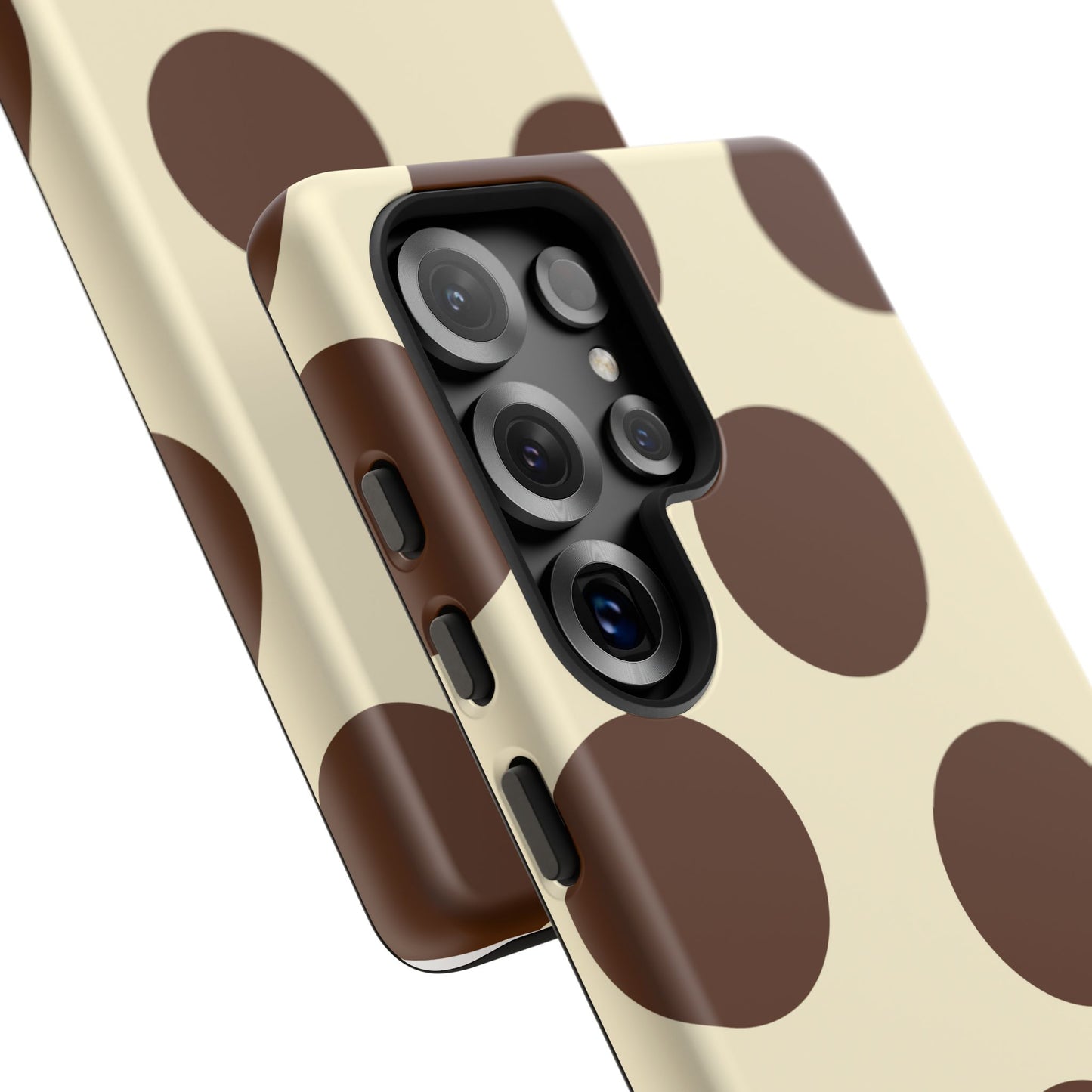 Brown Polka Dot Phone Case — Retro Large Dot Tough Case