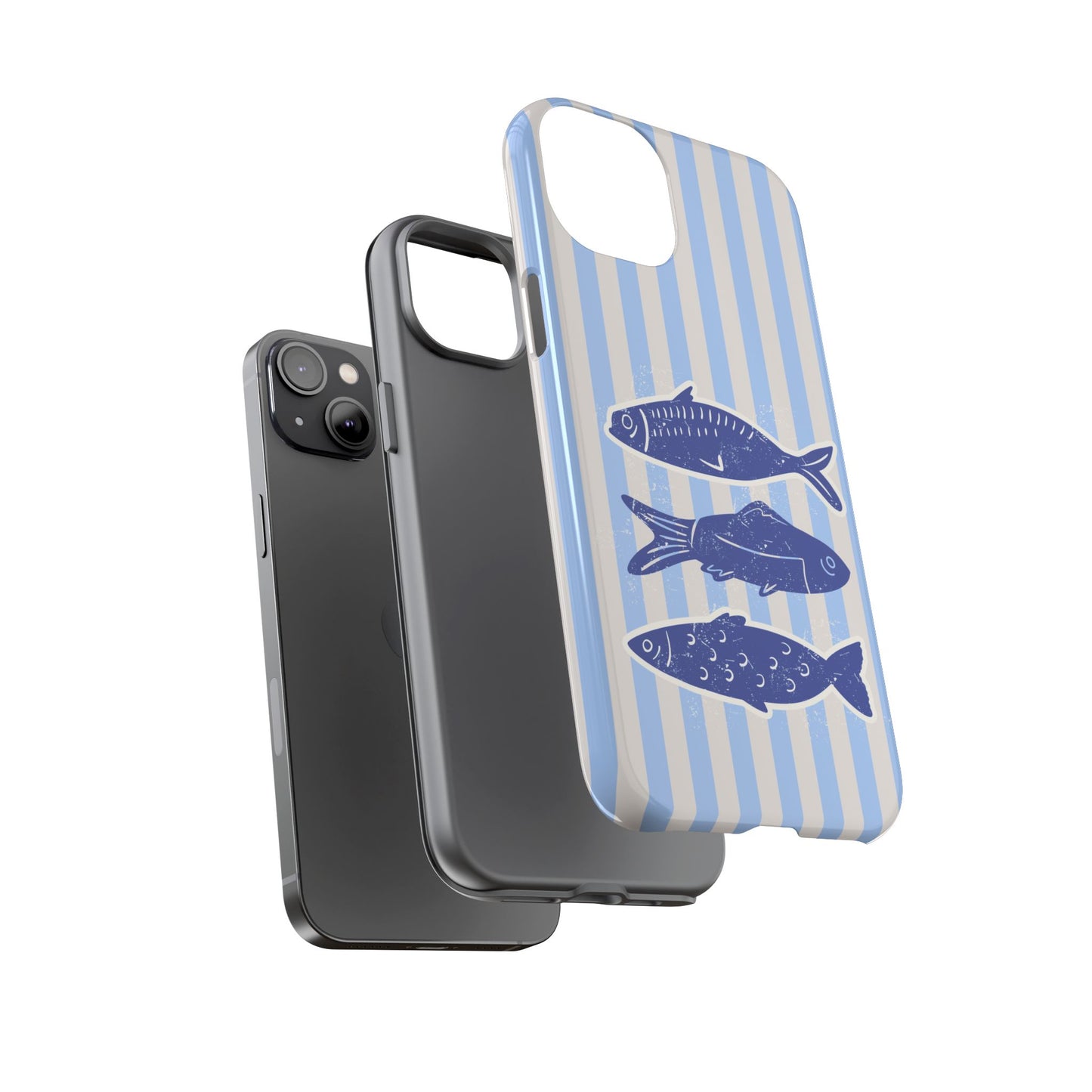 Nautical Blue Fish Phone Case