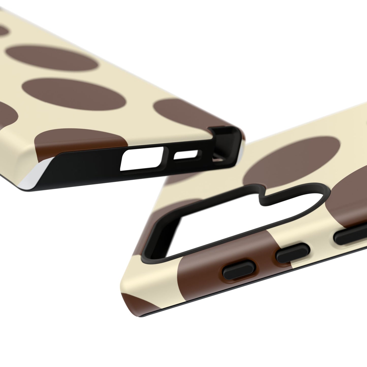 Brown Polka Dot Phone Case — Retro Large Dot Tough Case