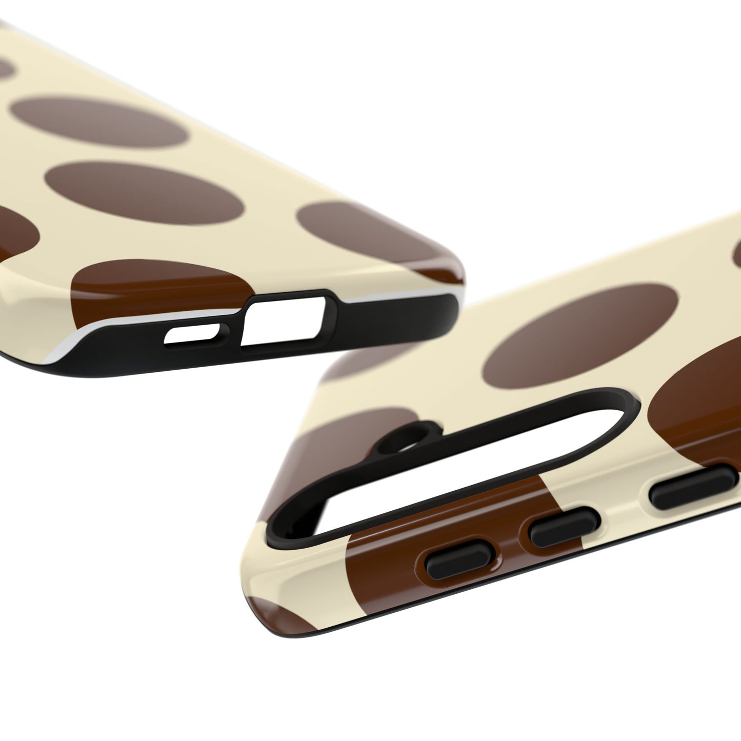 Brown Polka Dot Phone Case — Retro Large Dot Tough Case