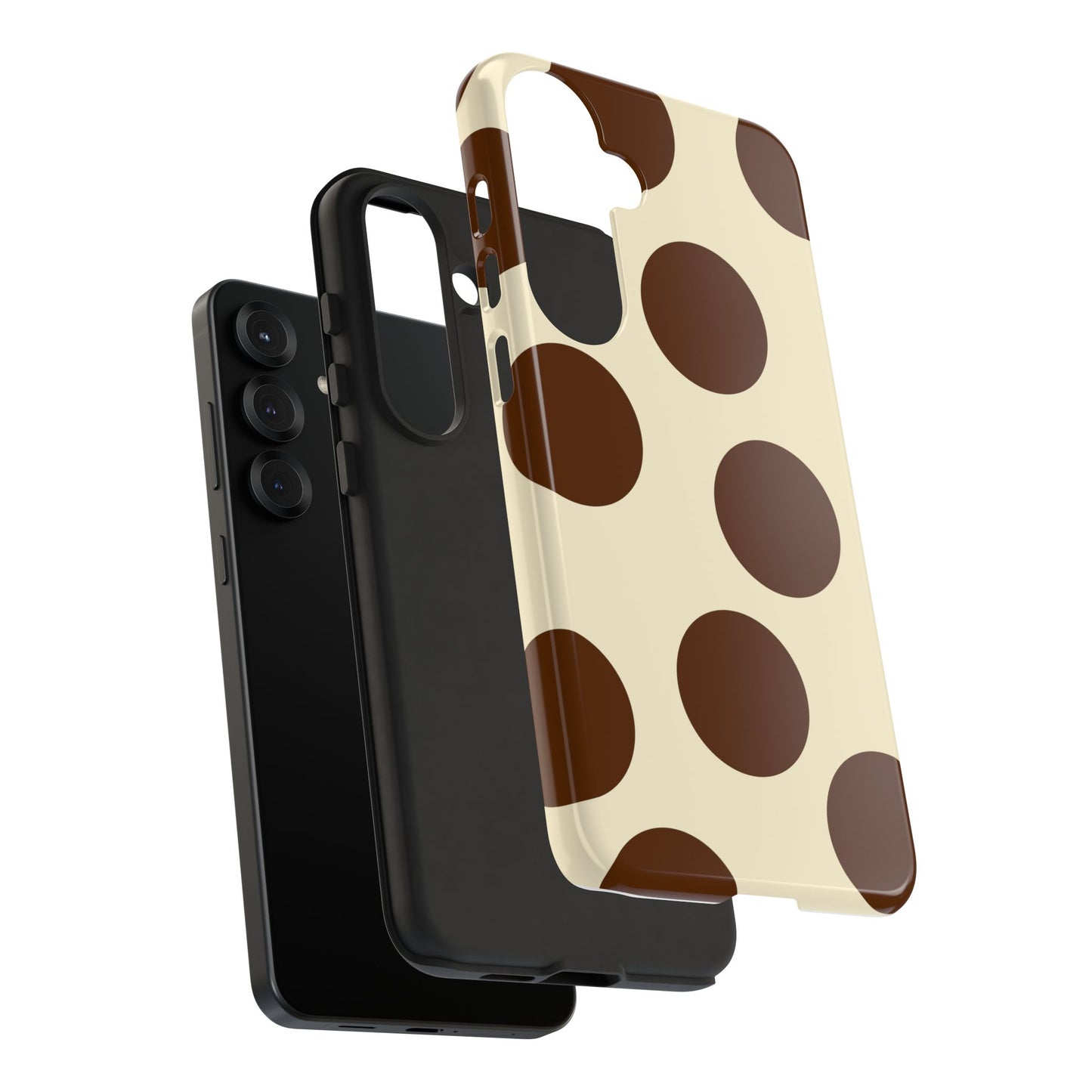 Brown Polka Dot Phone Case — Retro Large Dot Tough Case
