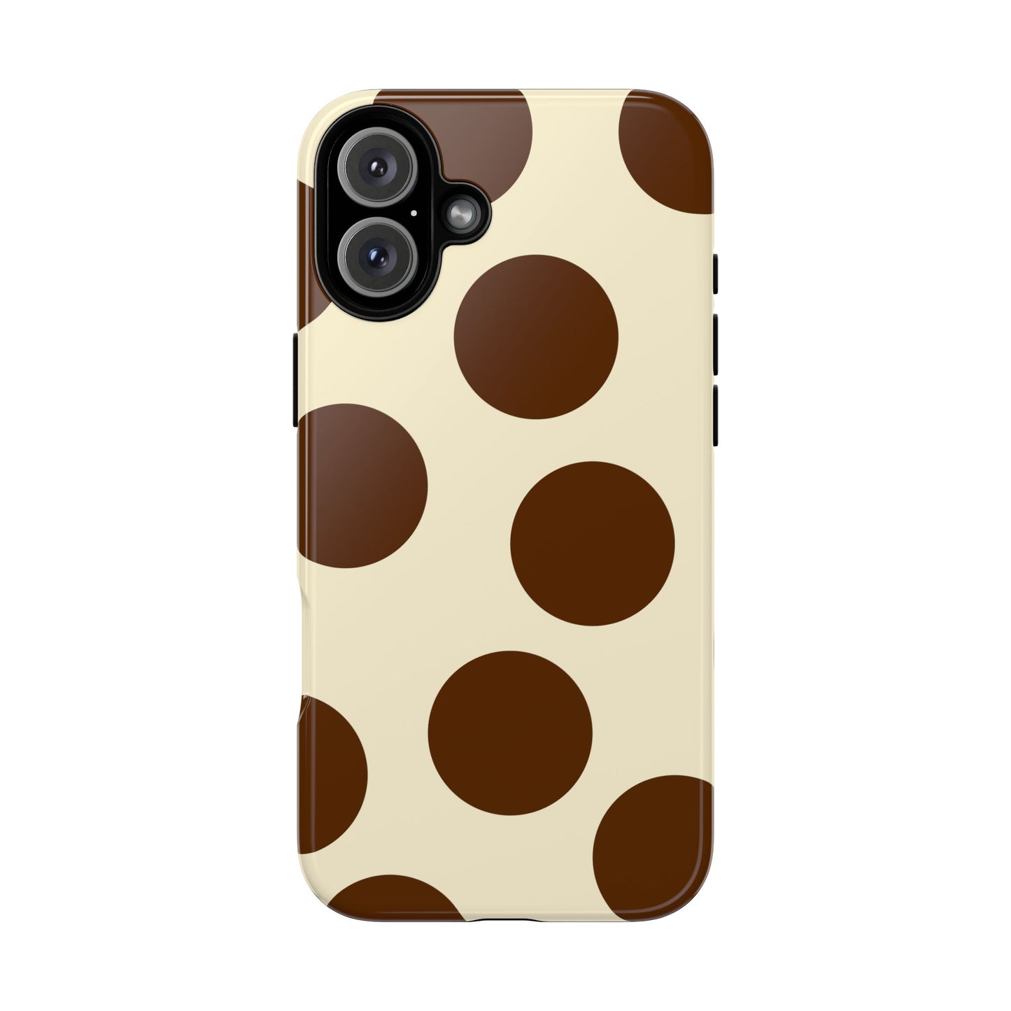 Brown Polka Dot Phone Case — Retro Large Dot Tough Case