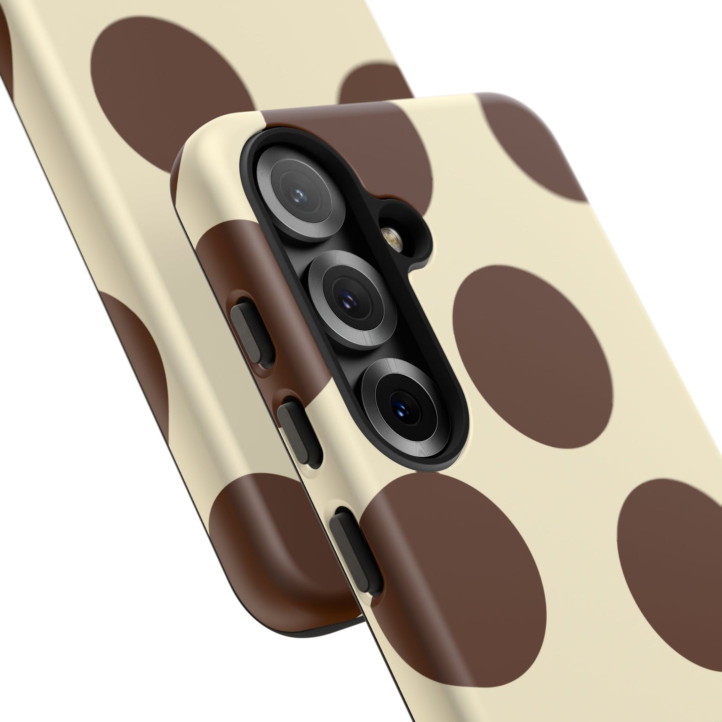 Brown Polka Dot Phone Case — Retro Large Dot Tough Case