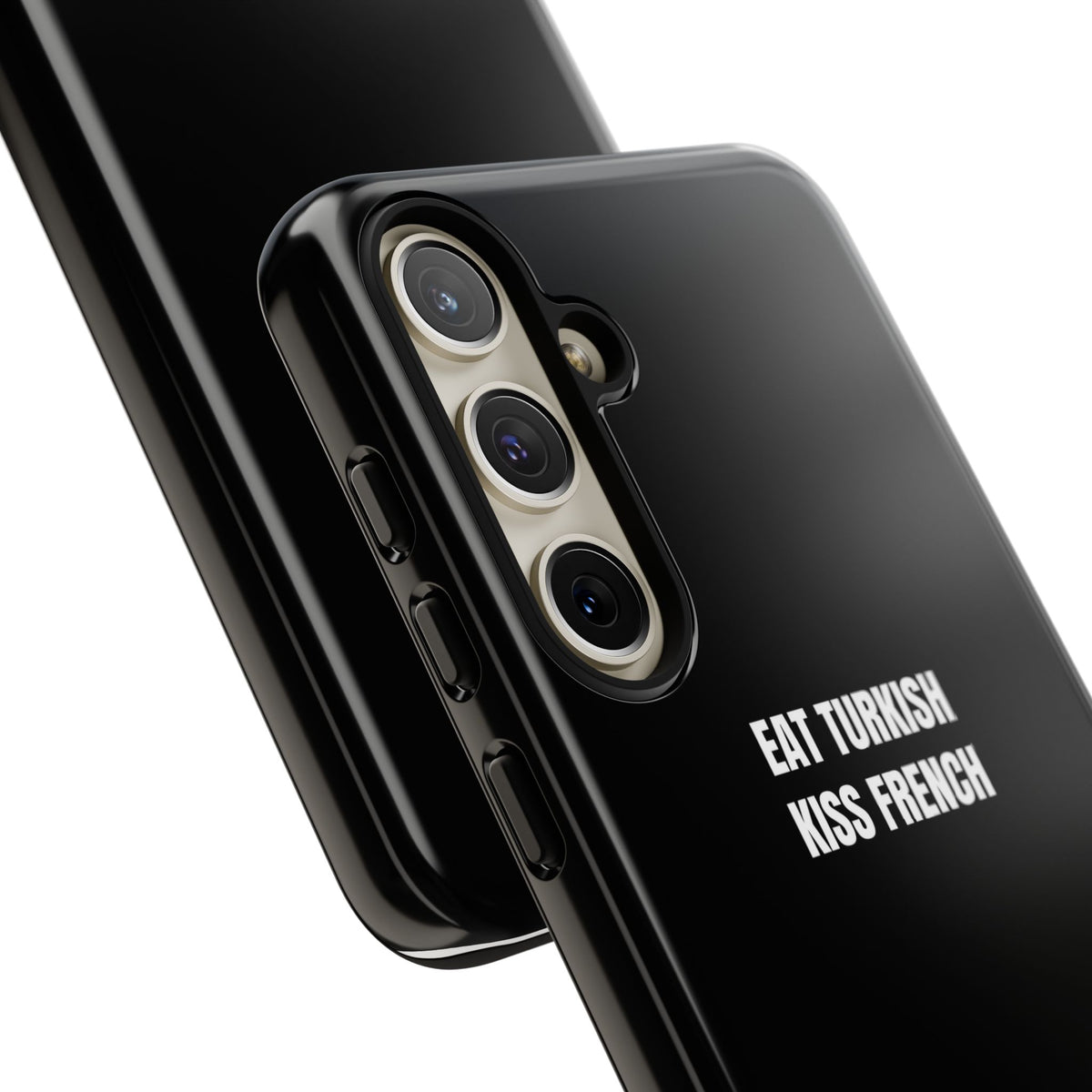 Tough Case – "Eat Turkish Kiss French" Black Protective Phone Case
