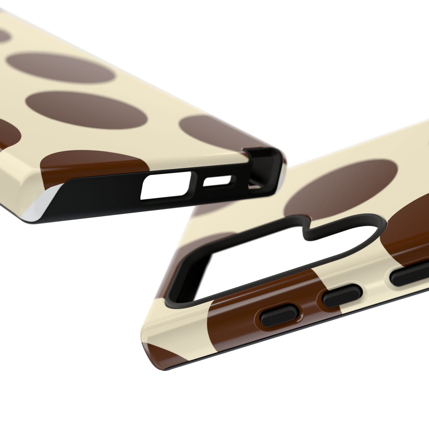 Brown Polka Dot Phone Case — Retro Large Dot Tough Case