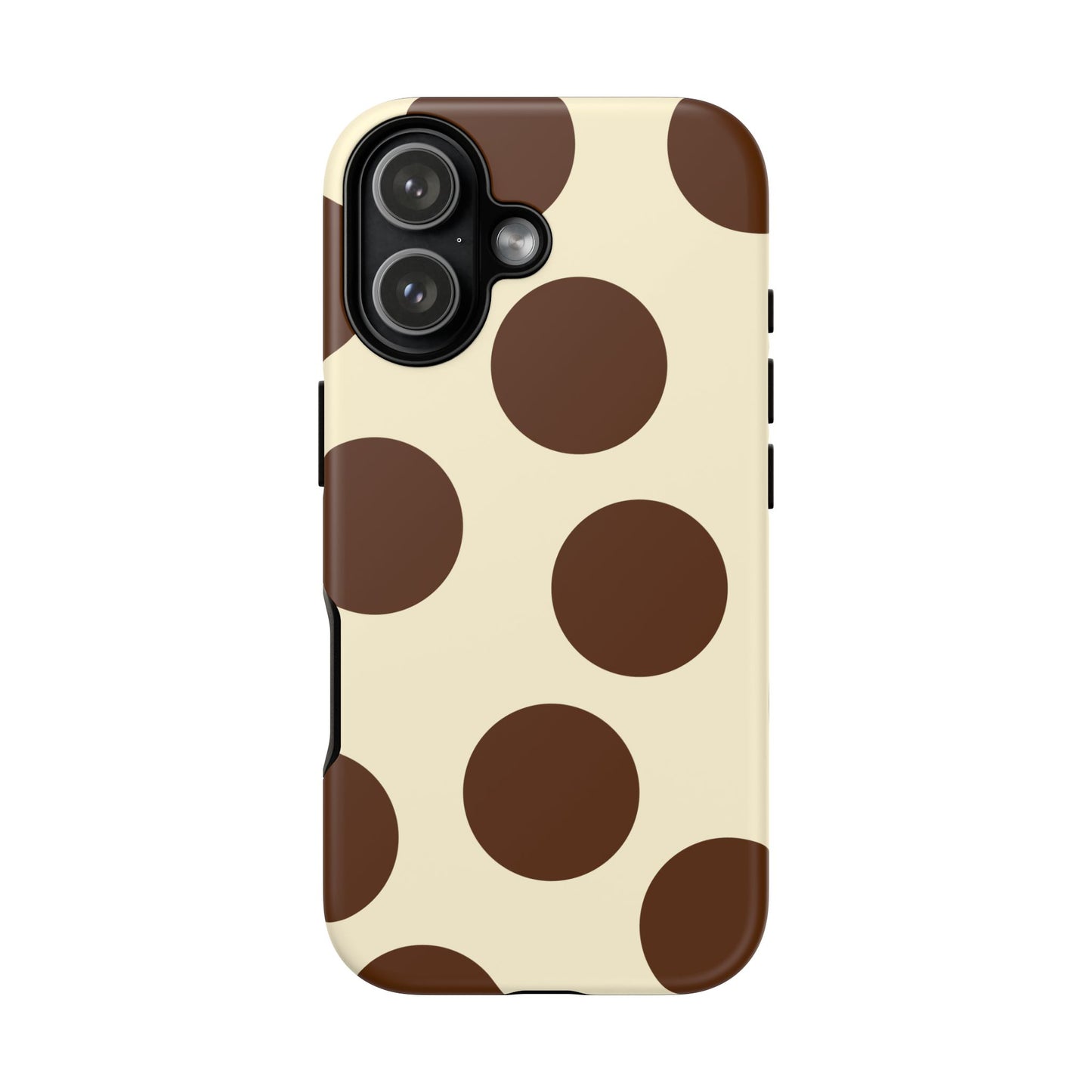 Brown Polka Dot Phone Case — Retro Large Dot Tough Case