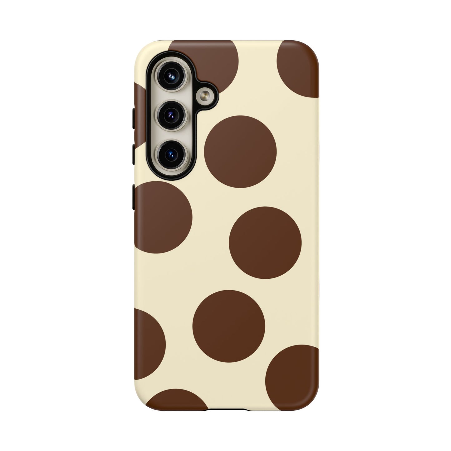 Brown Polka Dot Phone Case — Retro Large Dot Tough Case