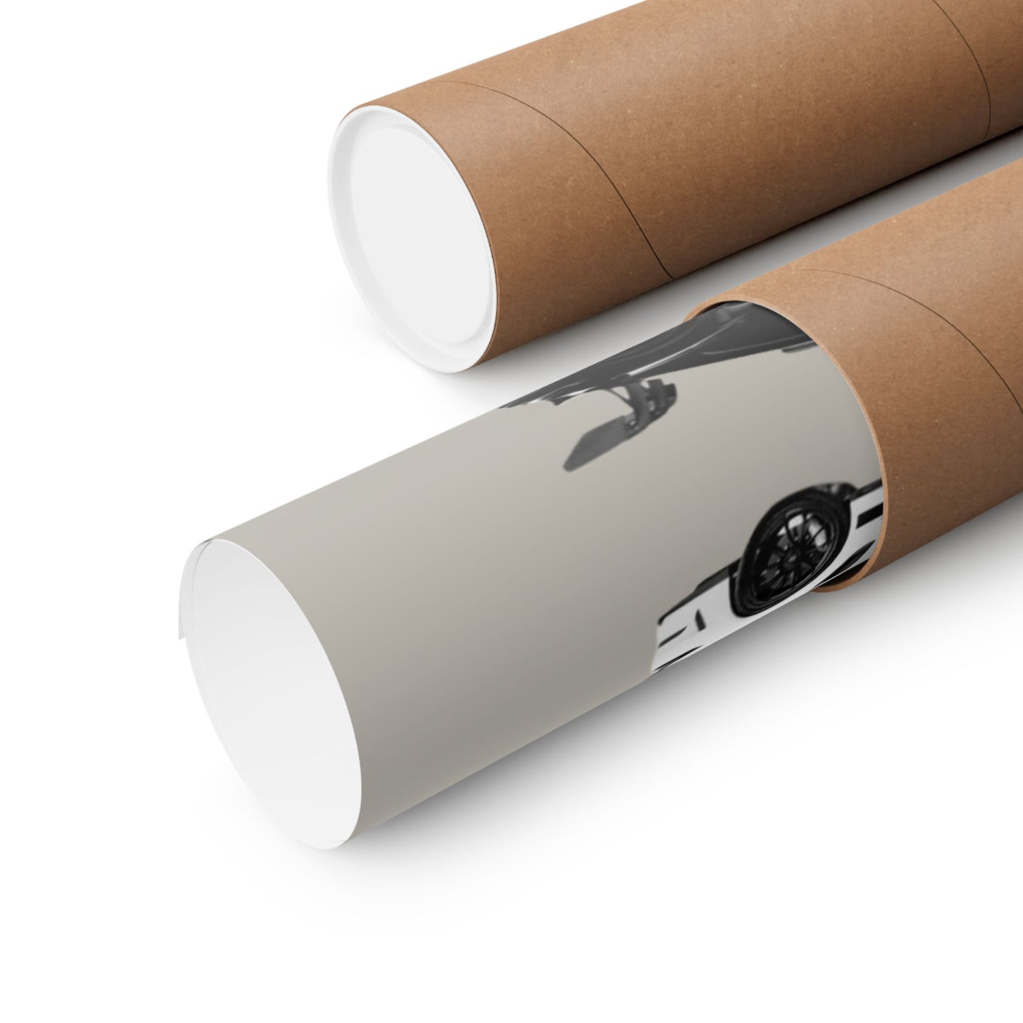 No Risk No Porsche Matte Vertical Car Poster — Minimalist Sports Car Wall Art