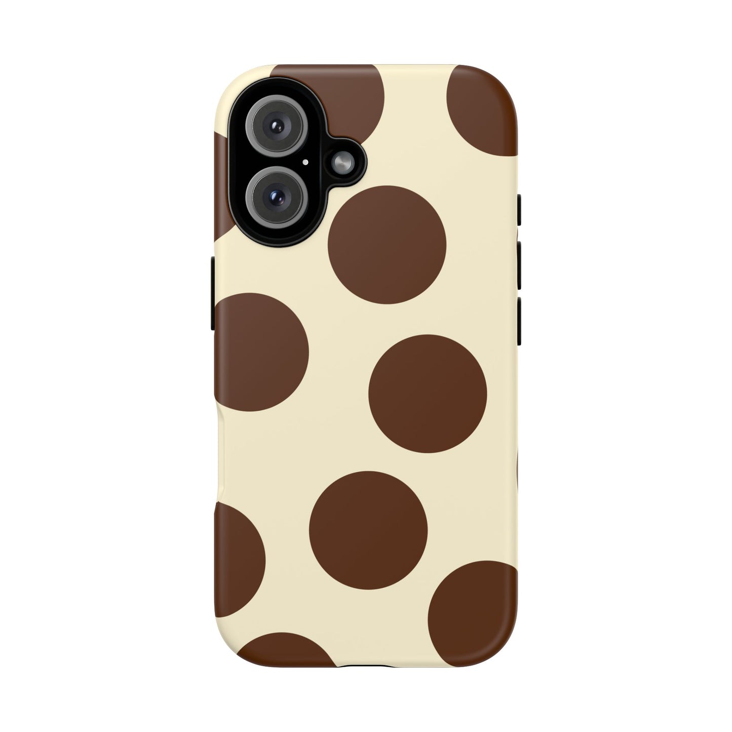 Brown Polka Dot Phone Case — Retro Large Dot Tough Case