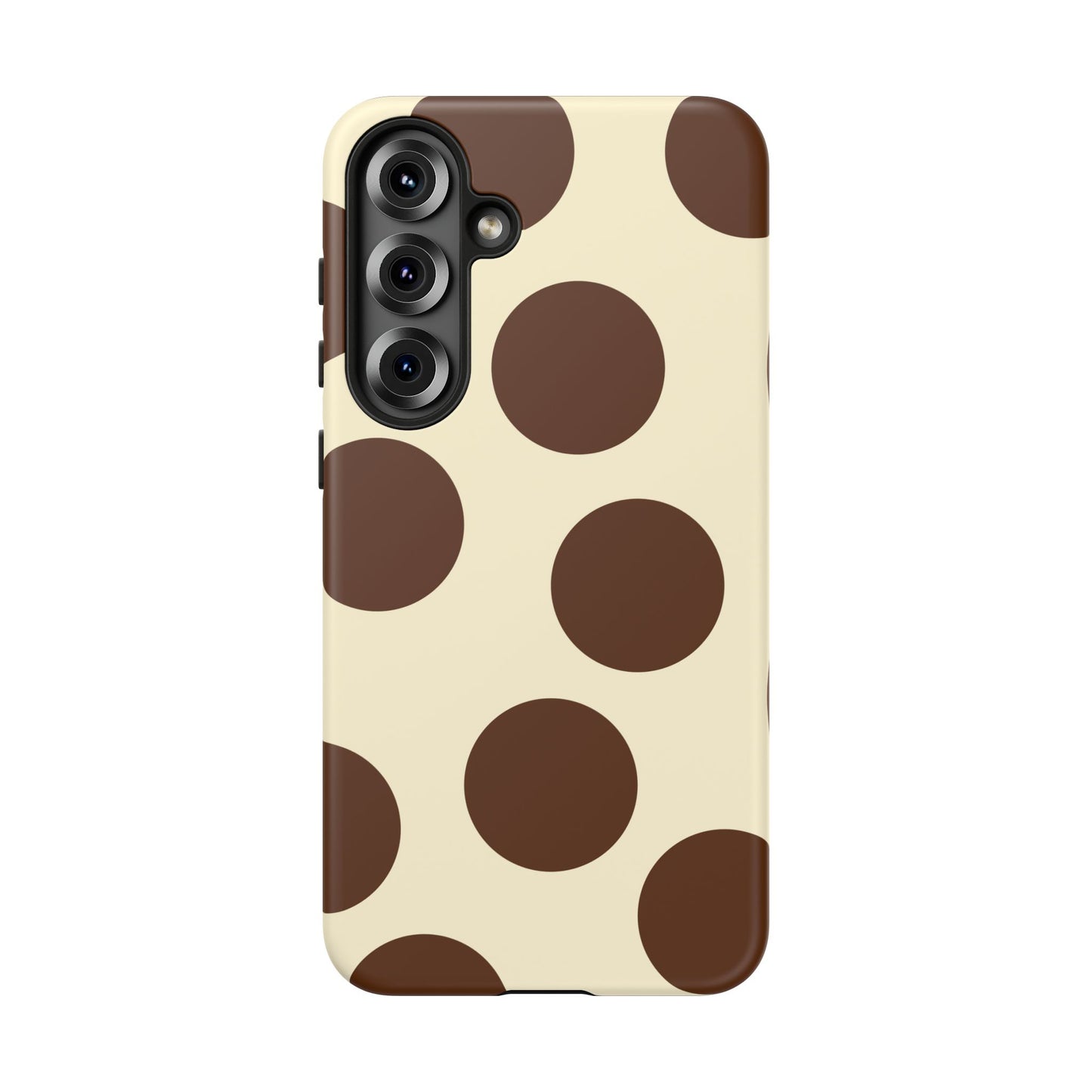 Brown Polka Dot Phone Case — Retro Large Dot Tough Case