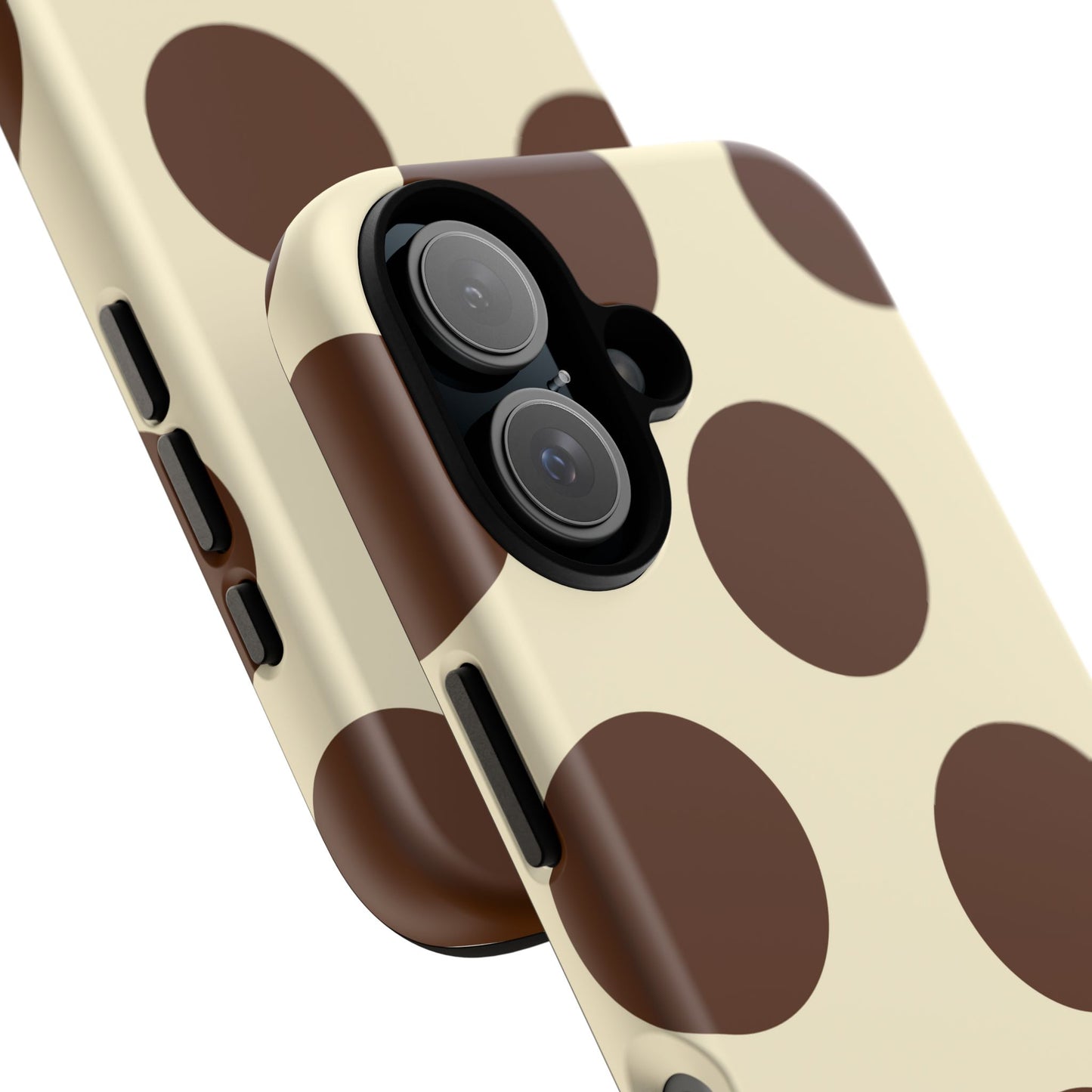 Brown Polka Dot Phone Case — Retro Large Dot Tough Case