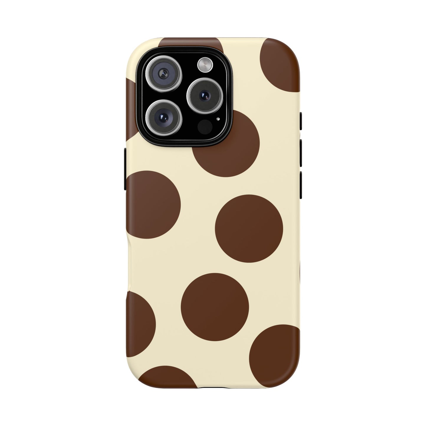Brown Polka Dot Phone Case — Retro Large Dot Tough Case