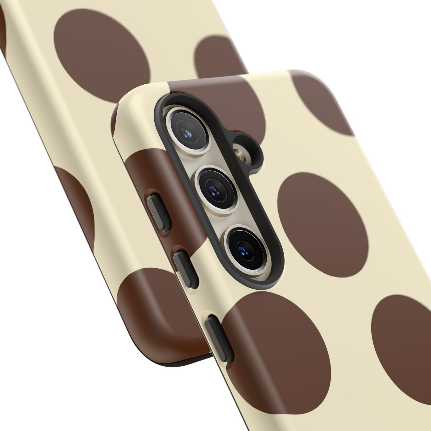 Brown Polka Dot Phone Case — Retro Large Dot Tough Case