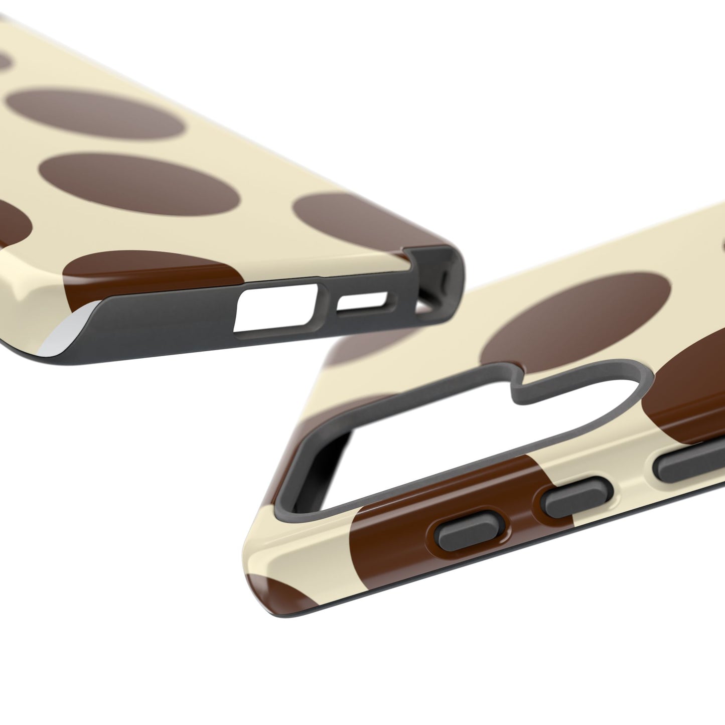 Brown Polka Dot Phone Case — Retro Large Dot Tough Case