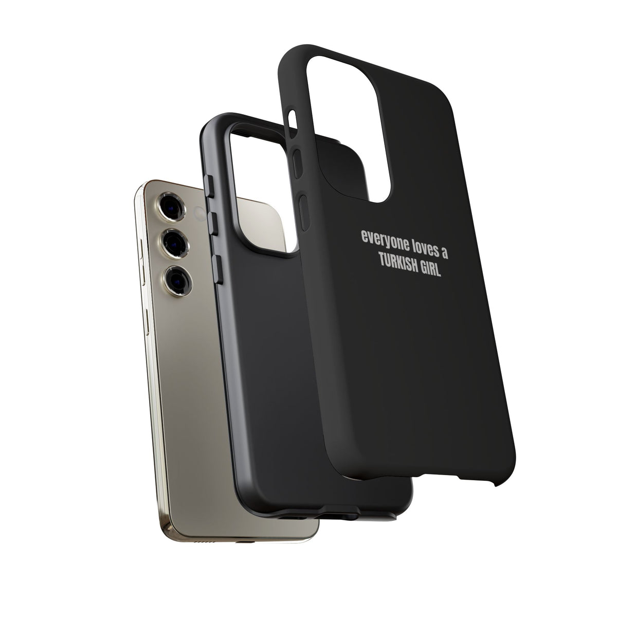 Tough Case — "everyone loves a TURKISH GIRL" Black Protective Phone Case