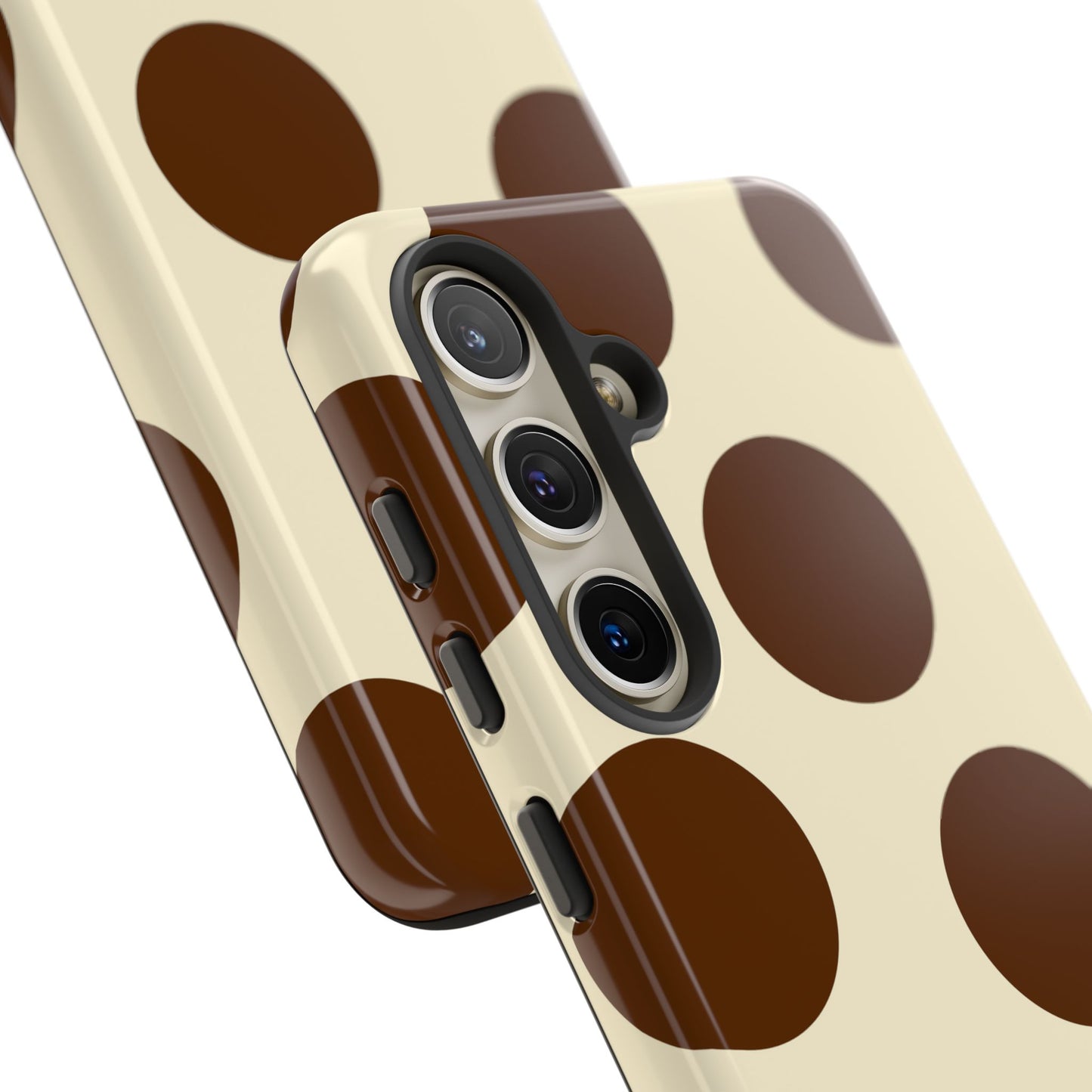 Brown Polka Dot Phone Case — Retro Large Dot Tough Case