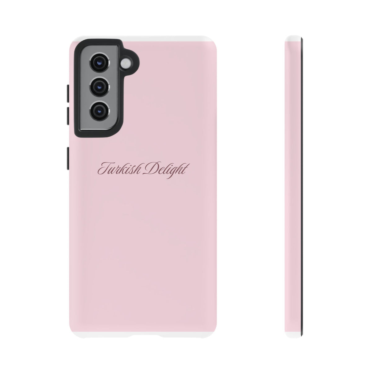 Pink Tough Phone Case — "Turkish Delight" Script Protective Cover