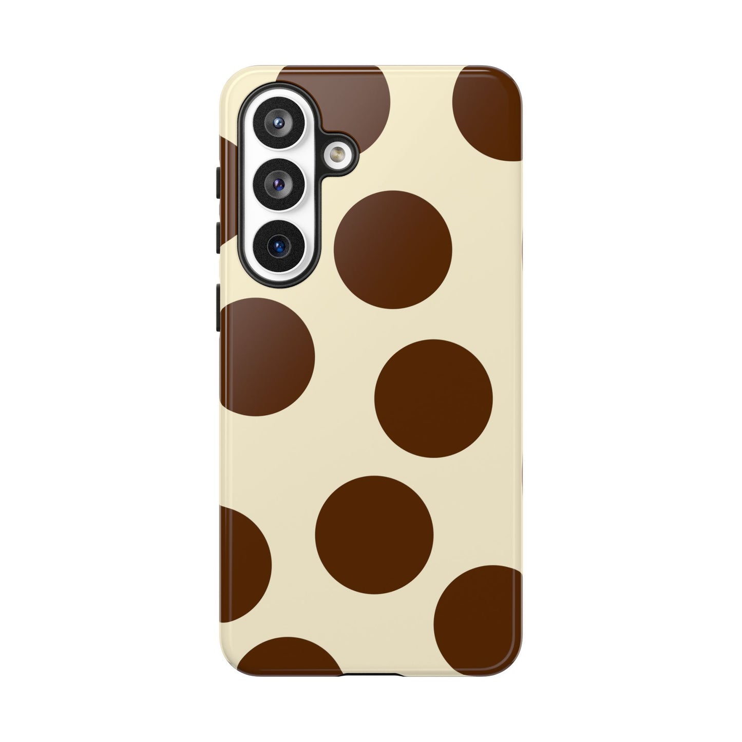 Brown Polka Dot Phone Case — Retro Large Dot Tough Case