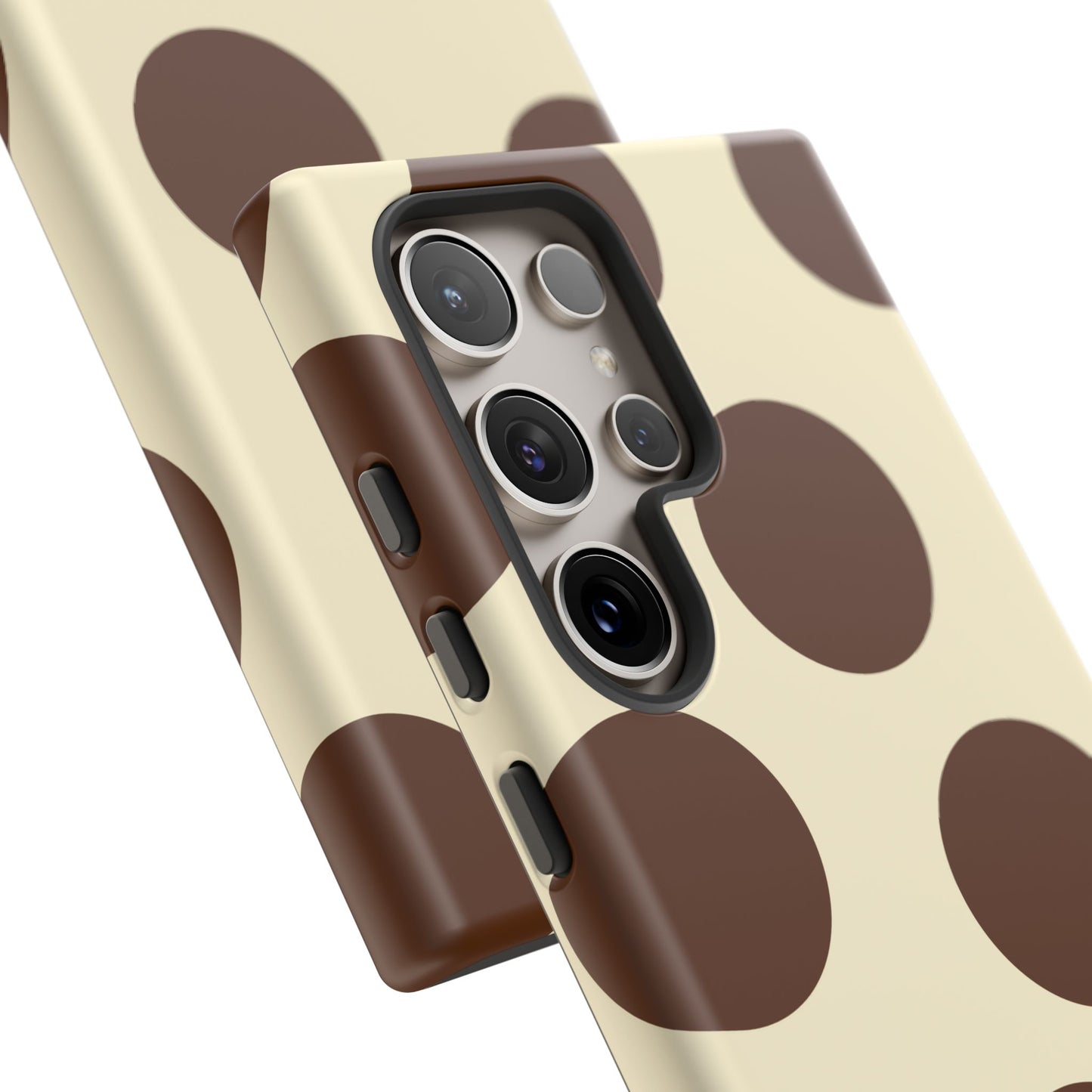 Brown Polka Dot Phone Case — Retro Large Dot Tough Case
