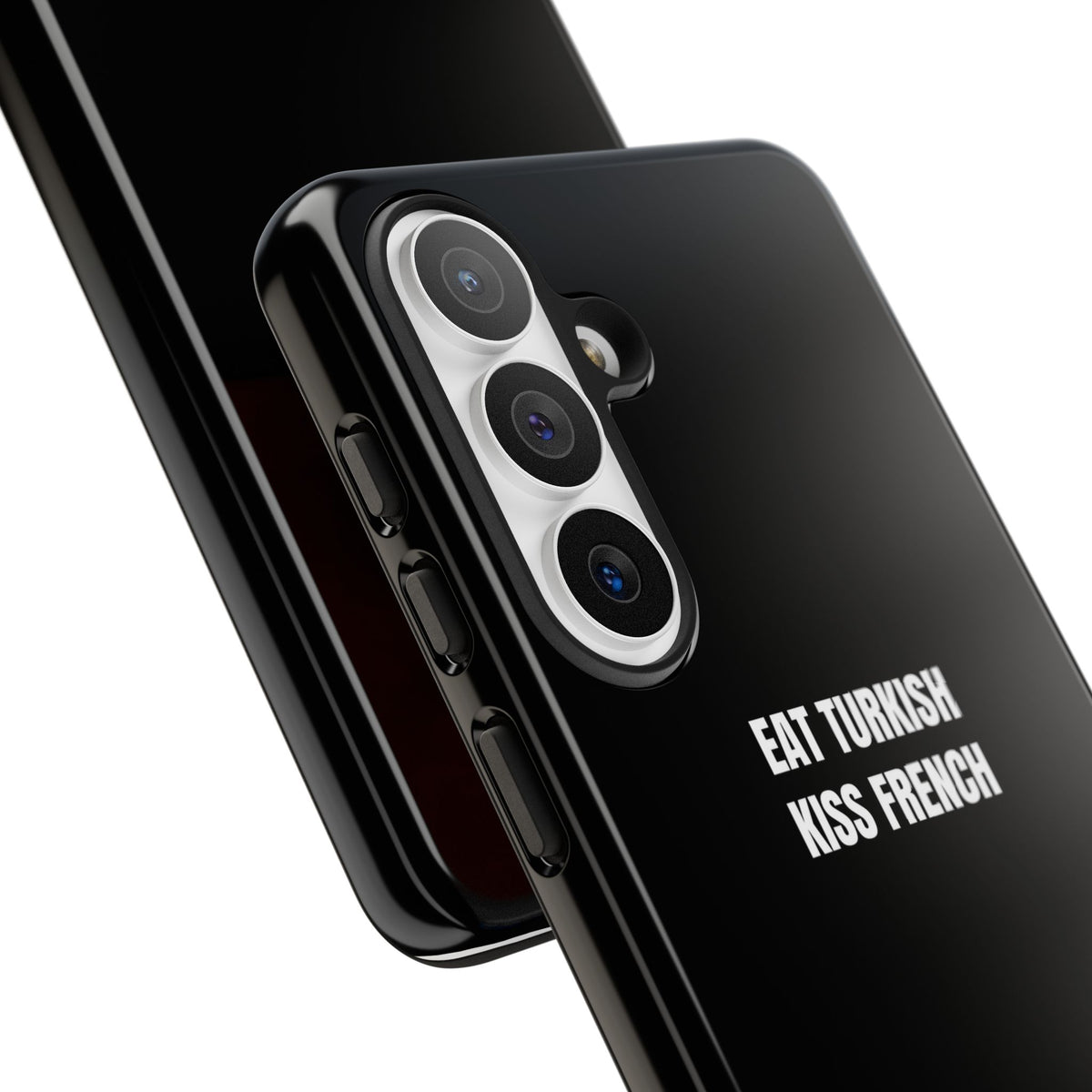 Tough Case – "Eat Turkish Kiss French" Black Protective Phone Case