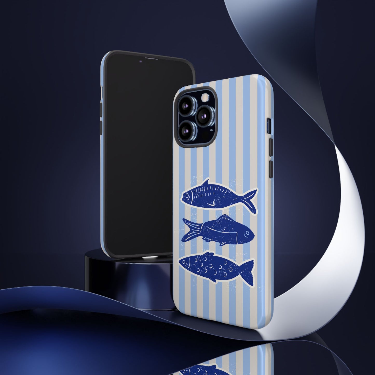 Nautical Blue Fish Phone Case