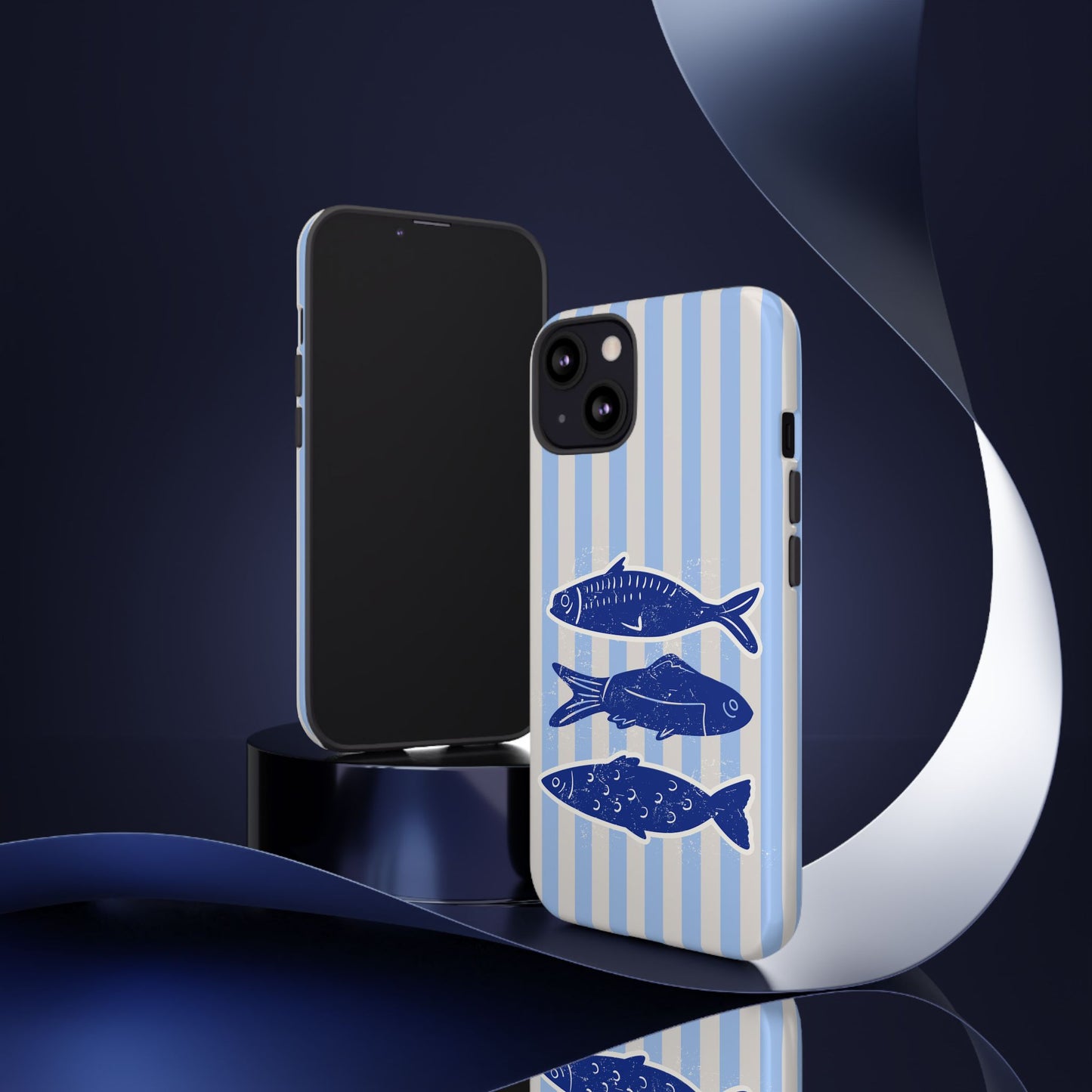 Nautical Blue Fish Phone Case
