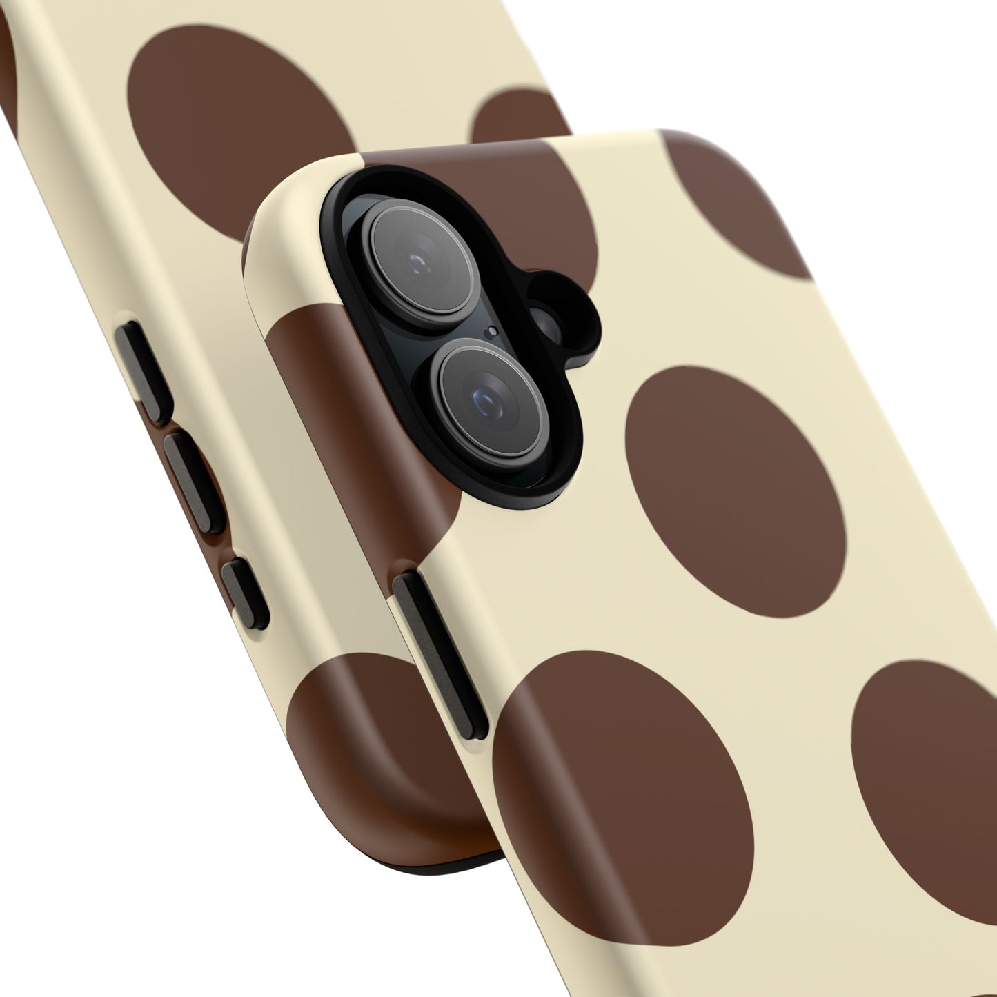 Brown Polka Dot Phone Case — Retro Large Dot Tough Case
