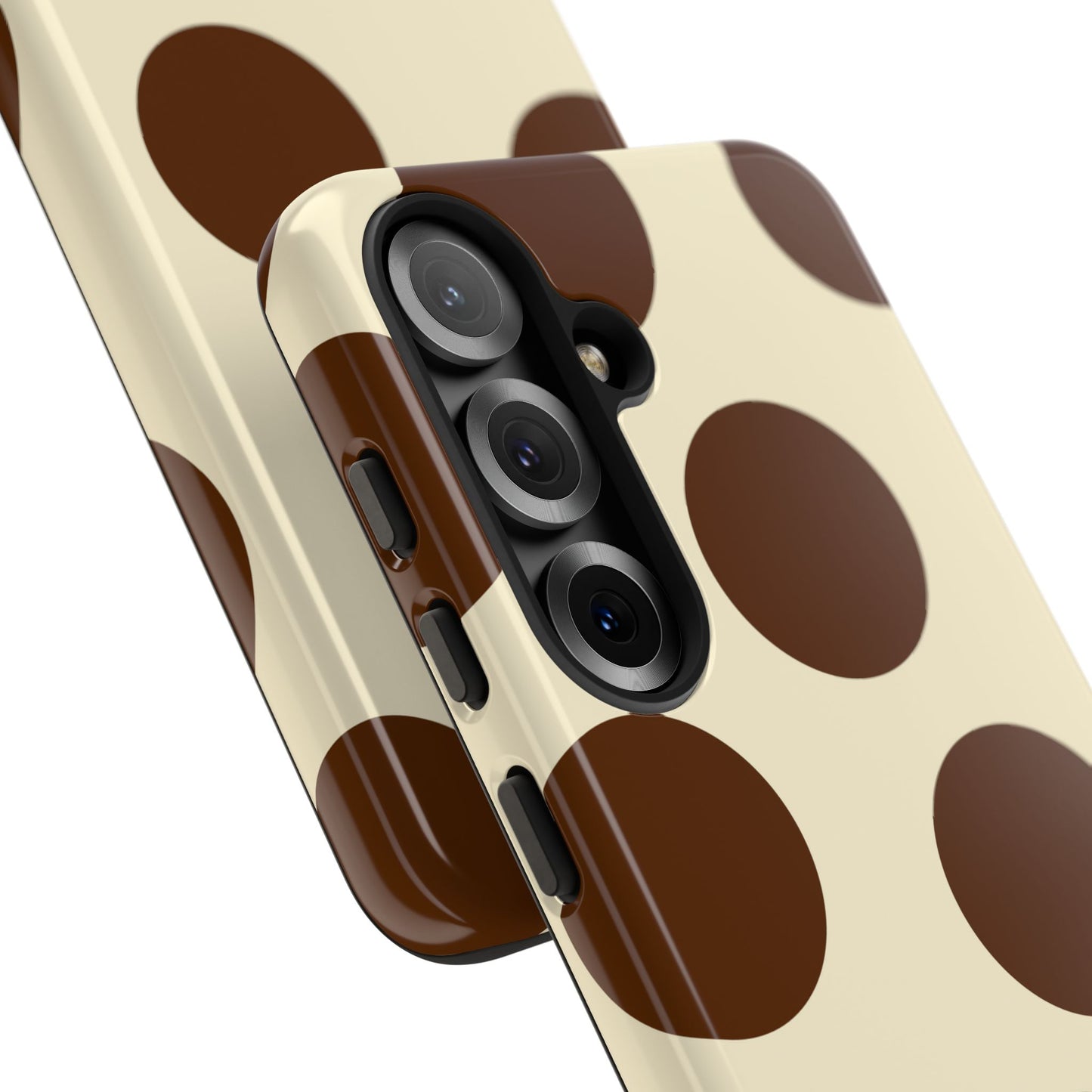 Brown Polka Dot Phone Case — Retro Large Dot Tough Case