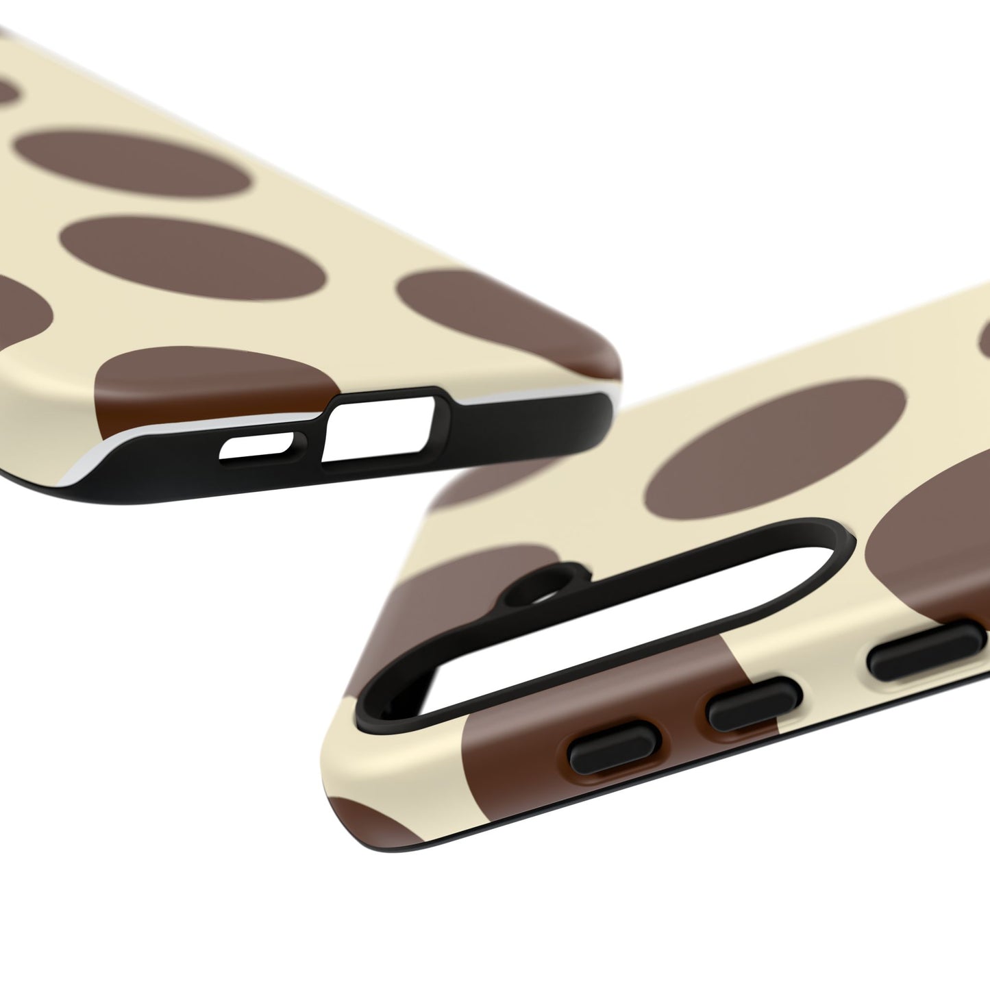 Brown Polka Dot Phone Case — Retro Large Dot Tough Case
