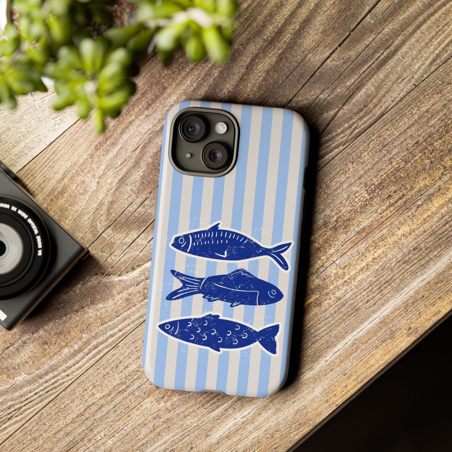 Nautical Blue Fish Phone Case