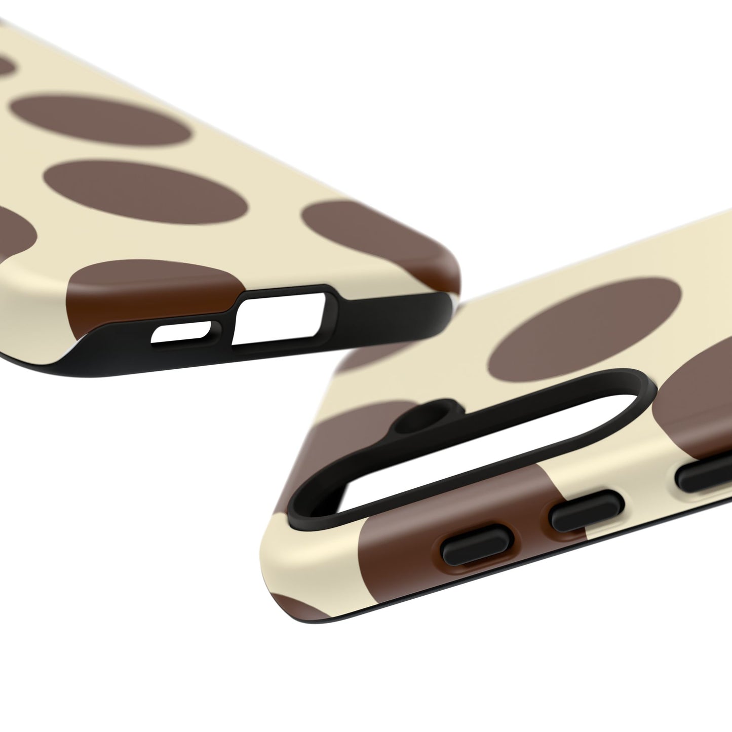 Brown Polka Dot Phone Case — Retro Large Dot Tough Case