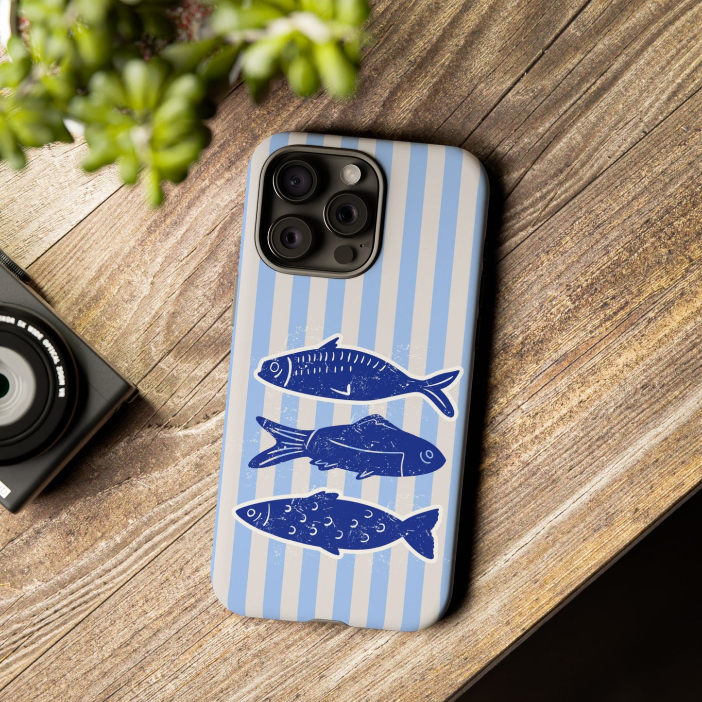 Nautical Blue Fish Phone Case