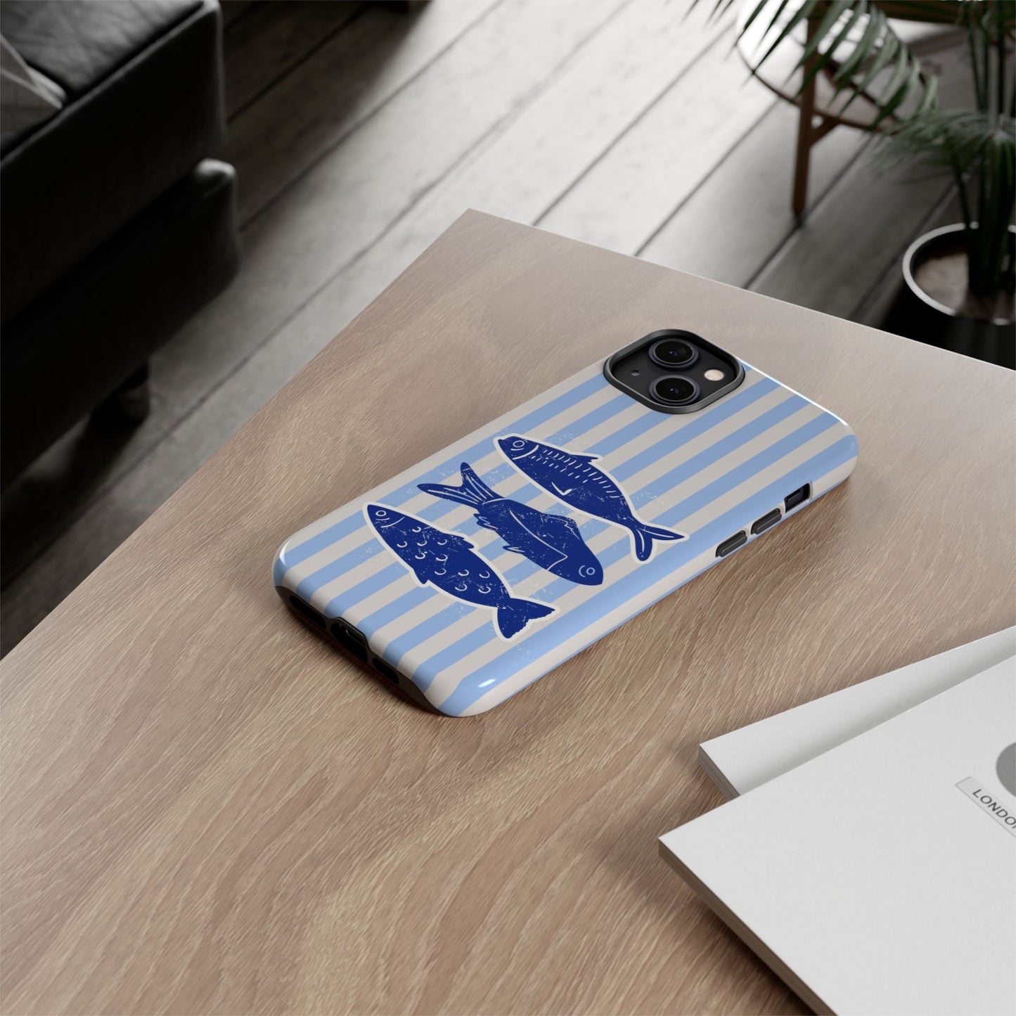 Nautical Blue Fish Phone Case