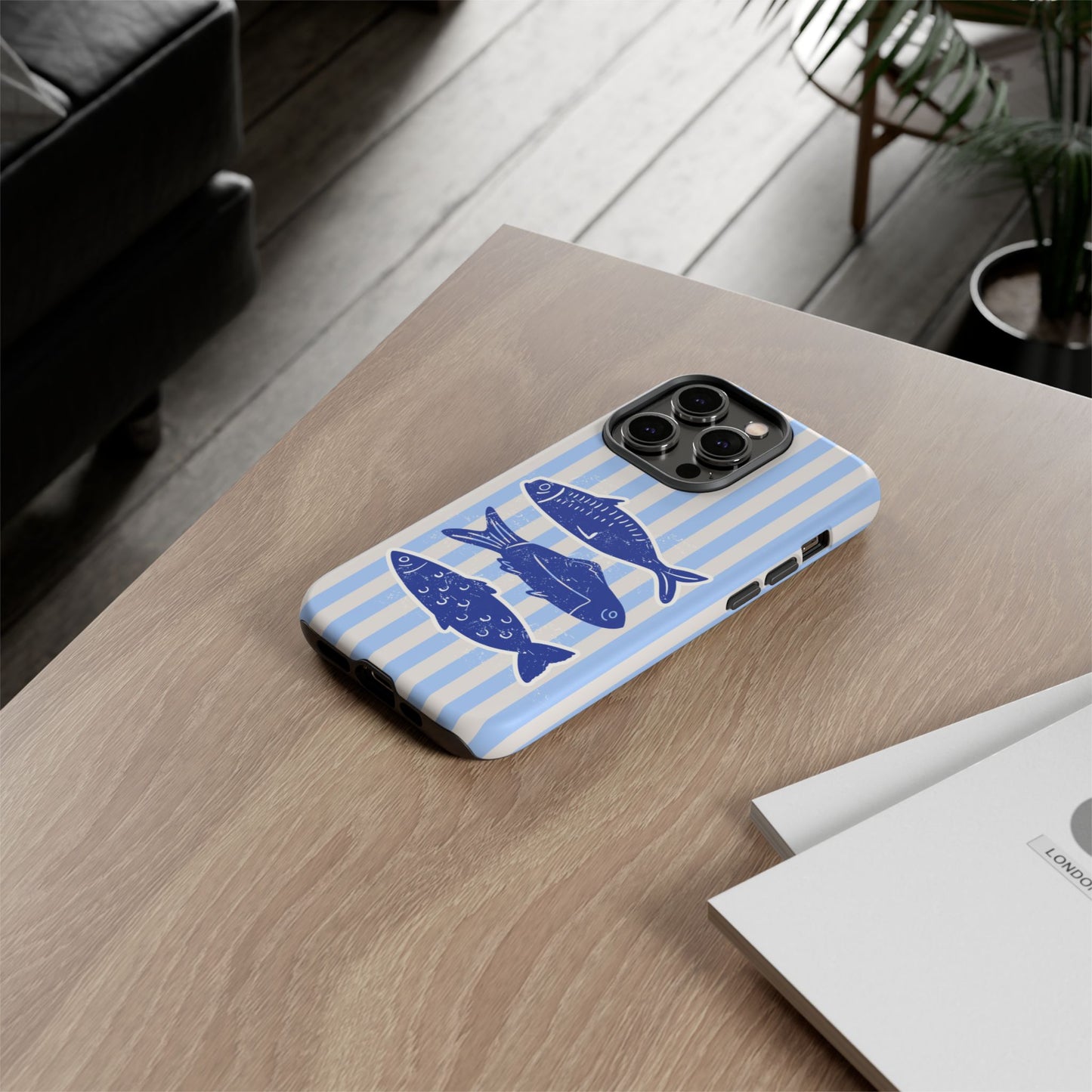 Nautical Blue Fish Phone Case