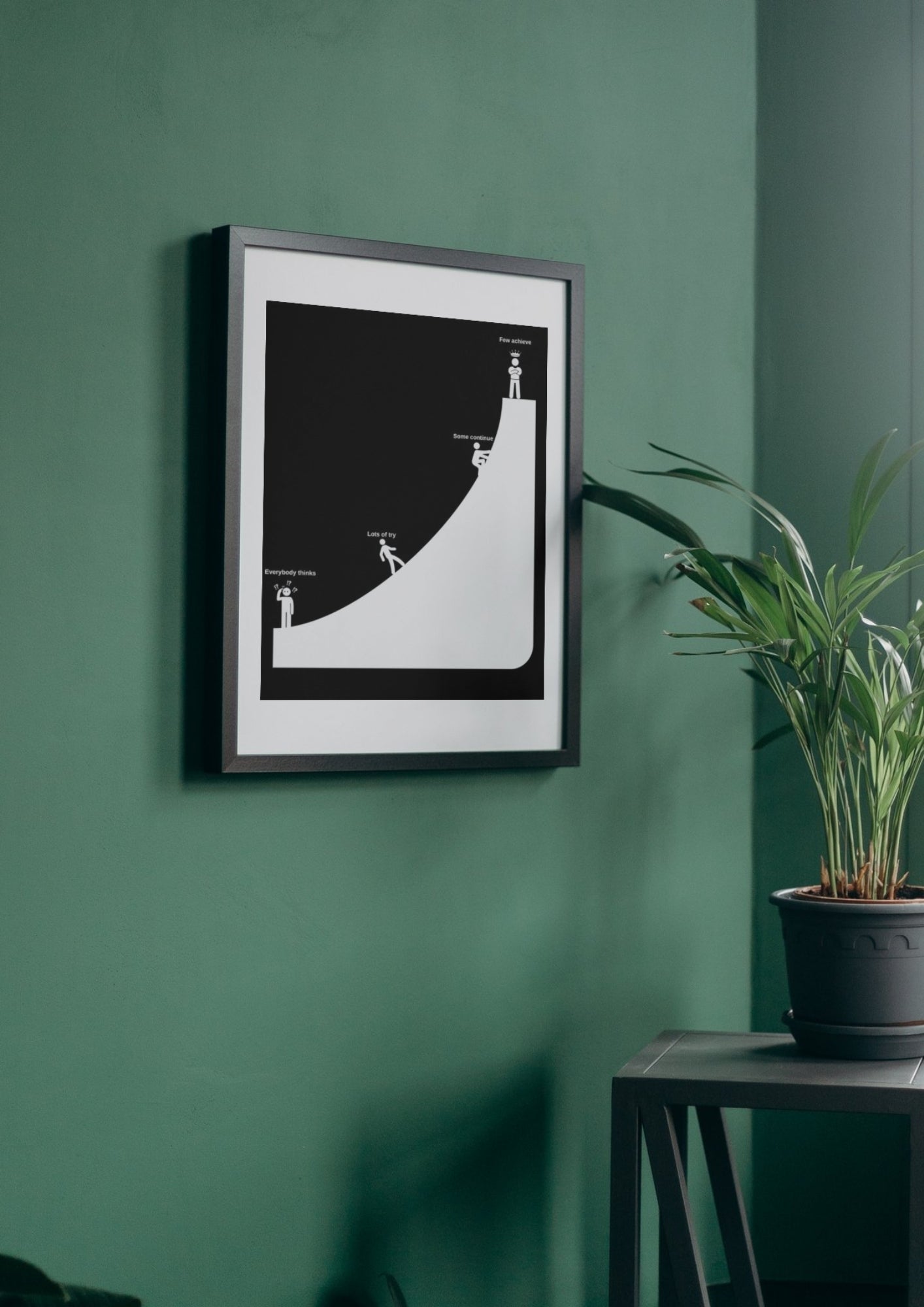 Never give up (reverse color)