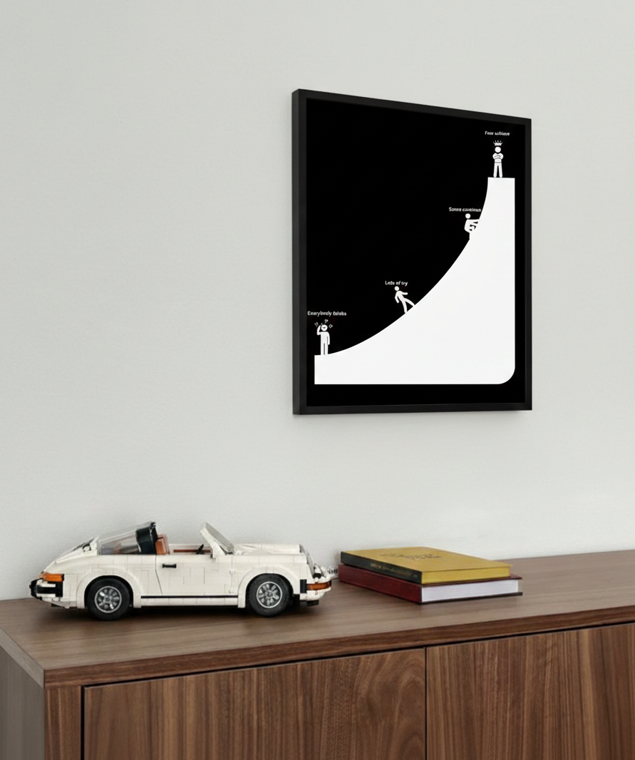 Never give up (reverse color)