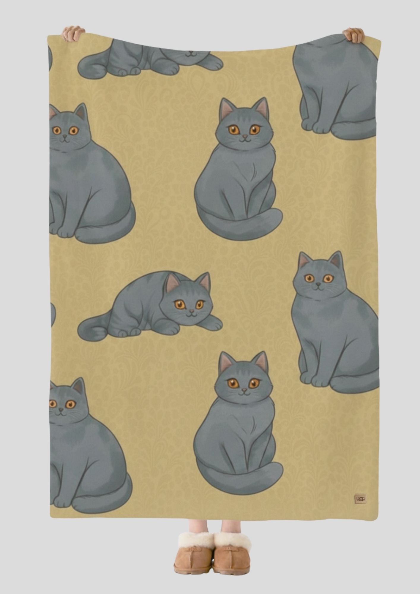 Plush Blanket — Minimal Leopard Spot Velveteen Throw