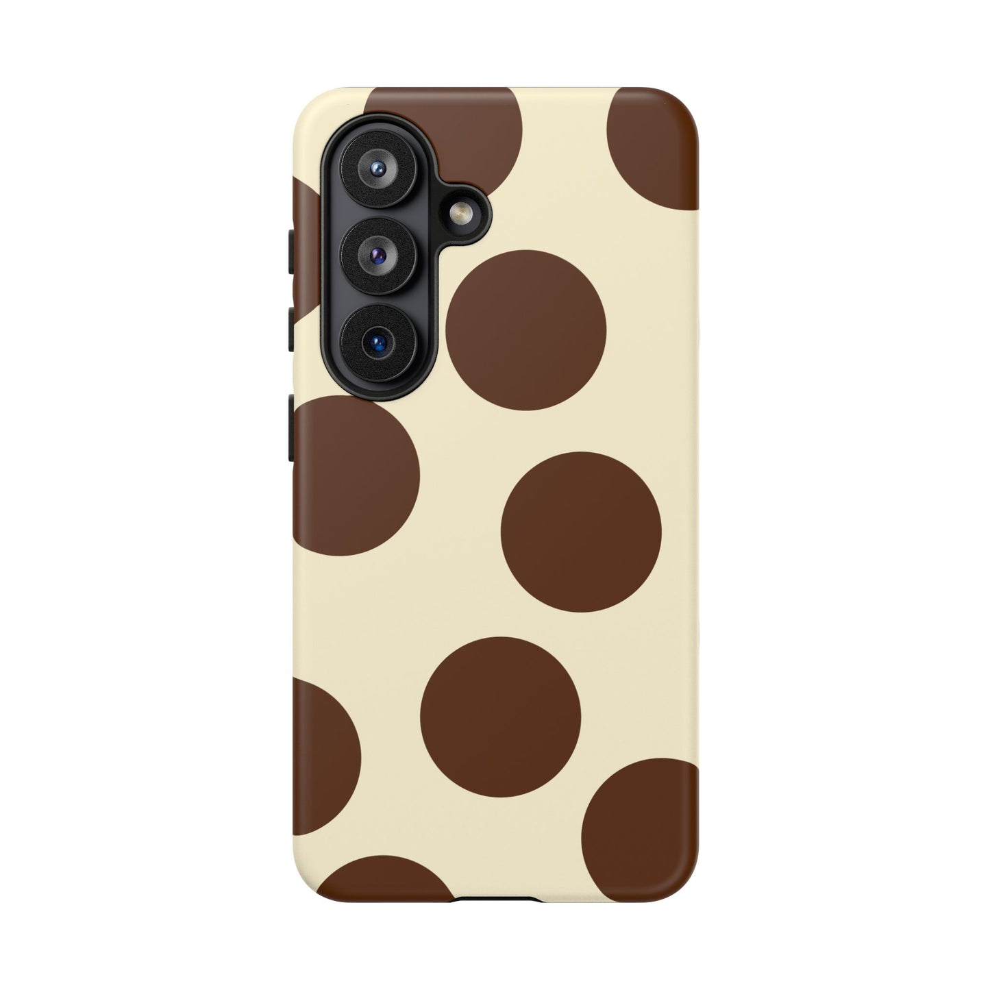 Brown Polka Dot Phone Case — Retro Large Dot Tough Case