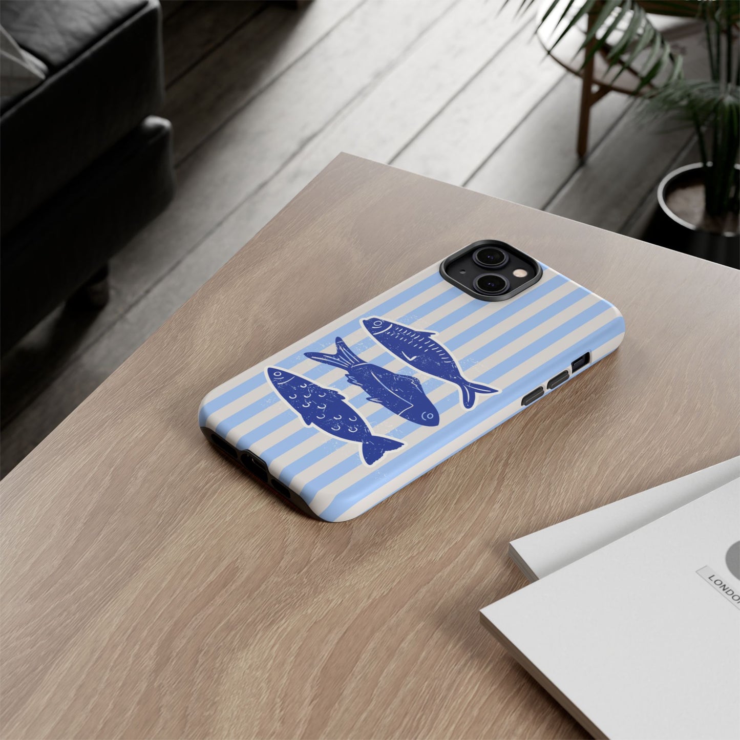 Nautical Blue Fish Phone Case