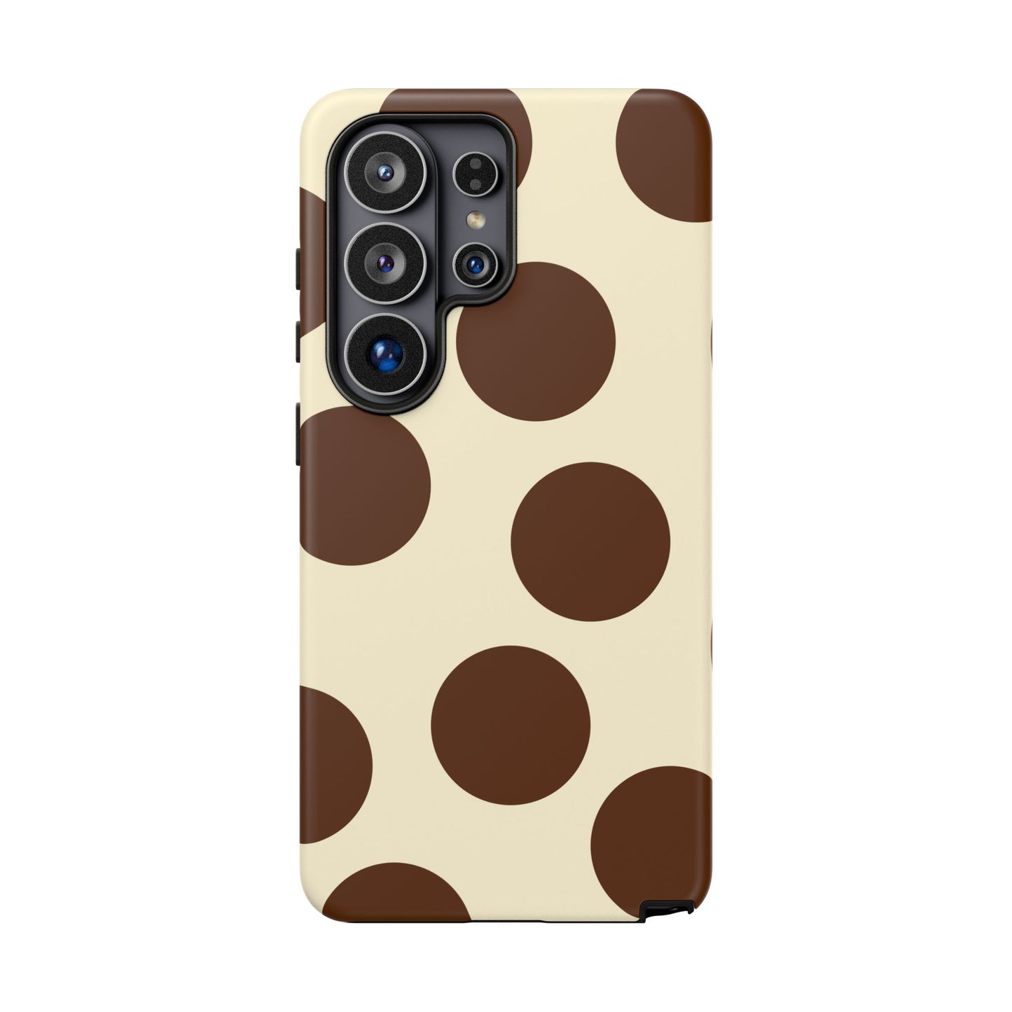 Brown Polka Dot Phone Case — Retro Large Dot Tough Case