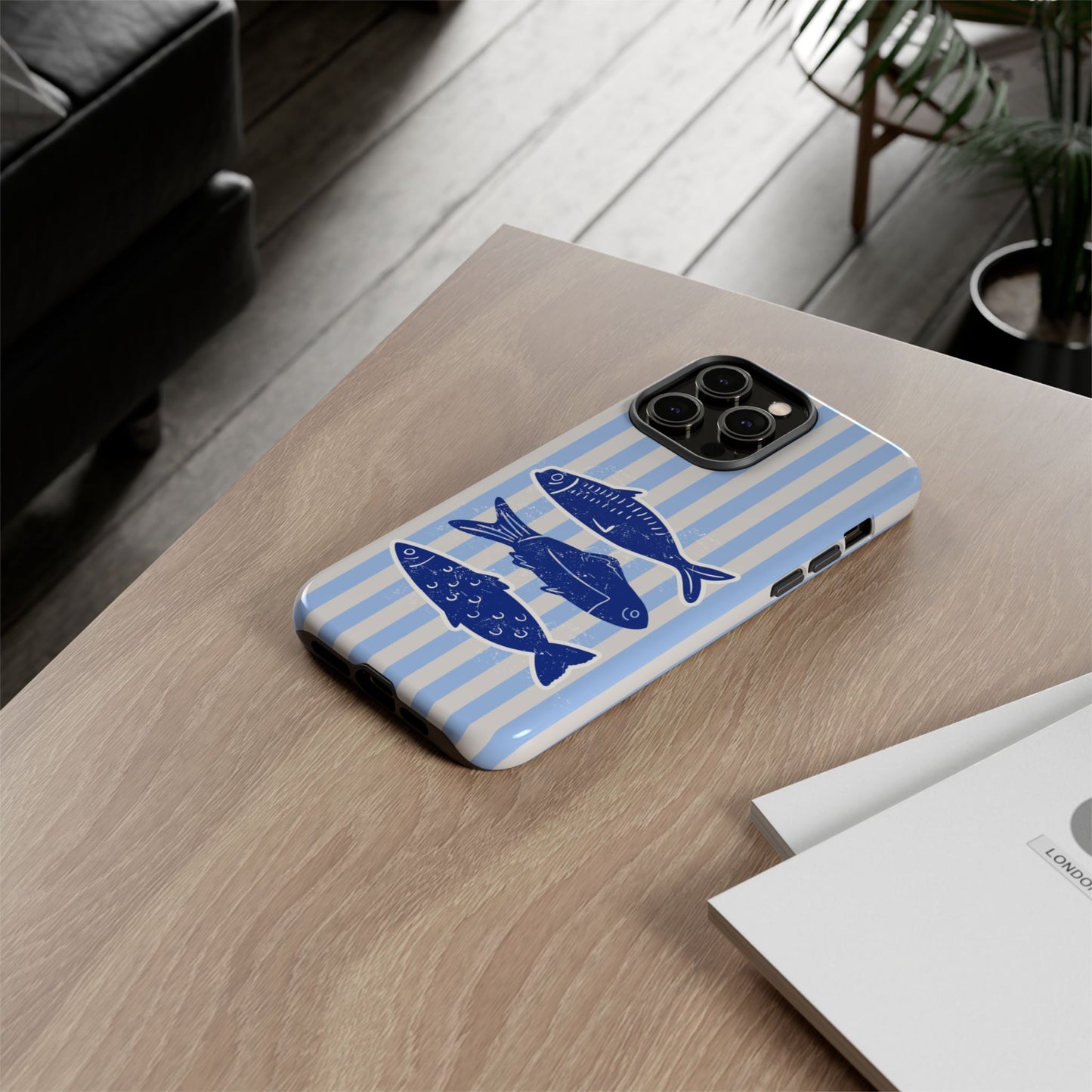 Nautical Blue Fish Phone Case