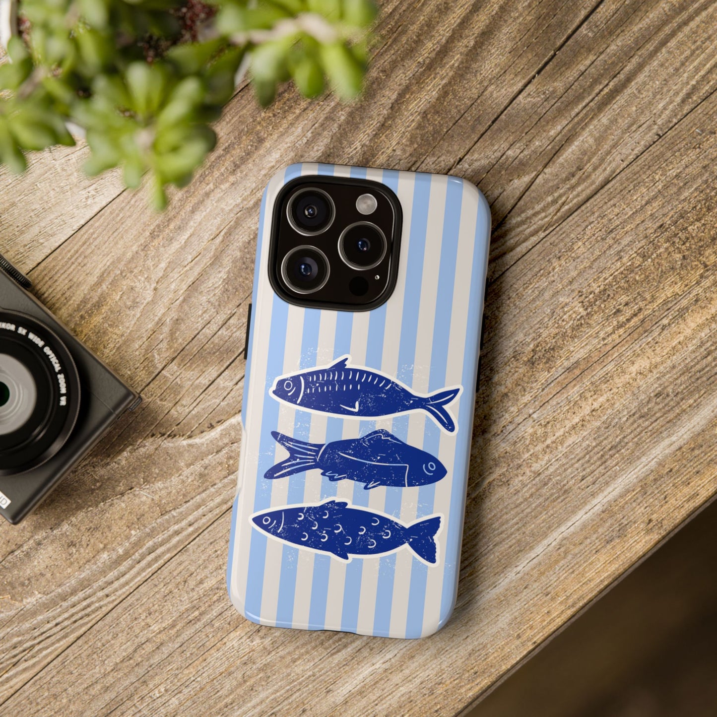 Nautical Blue Fish Phone Case