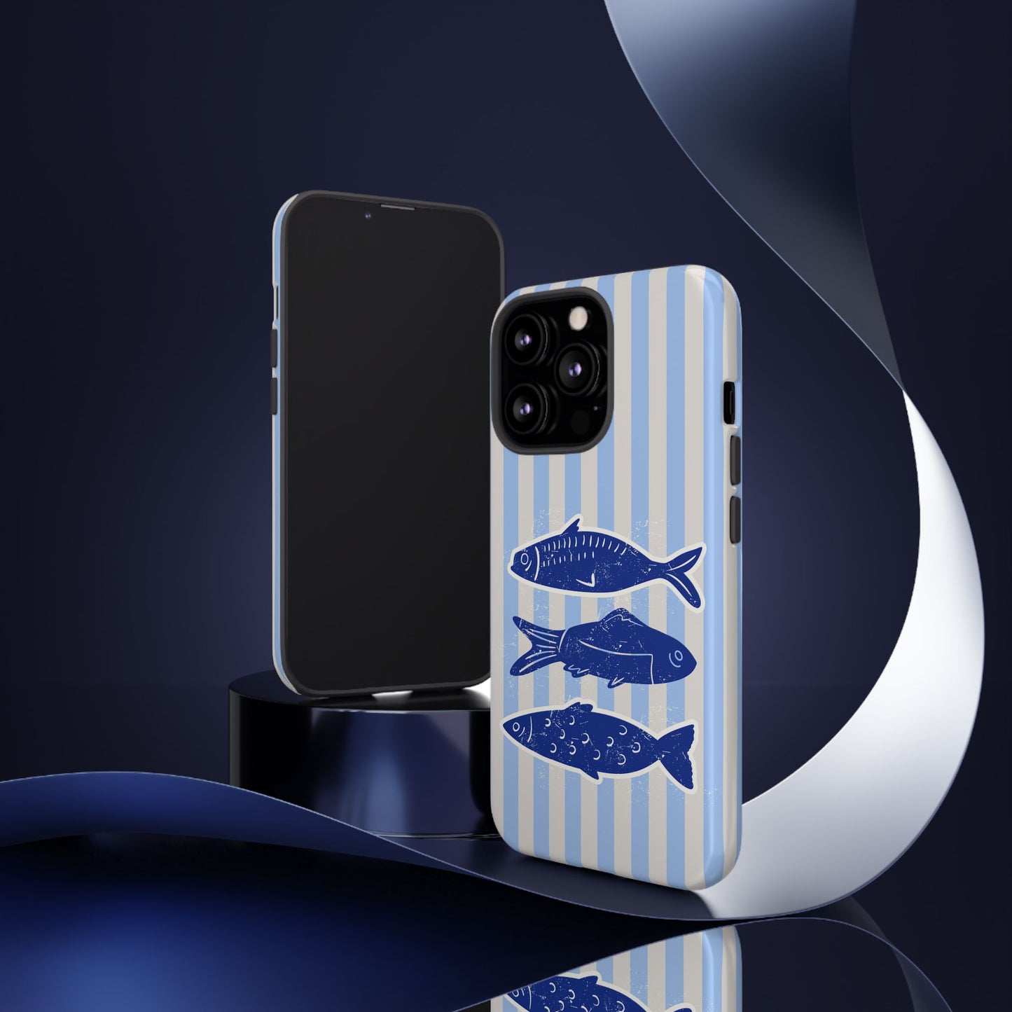 Nautical Blue Fish Phone Case