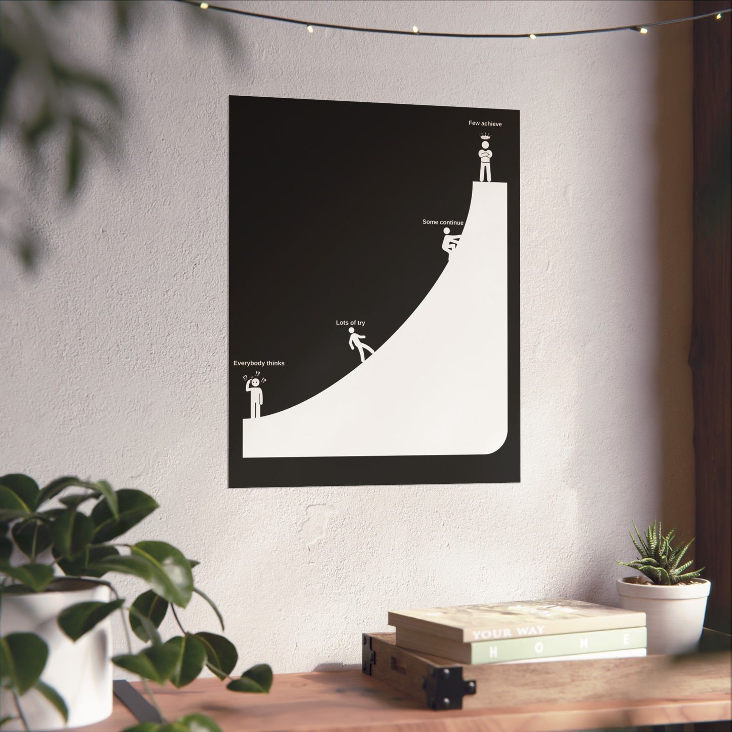 Never give up (reverse color)