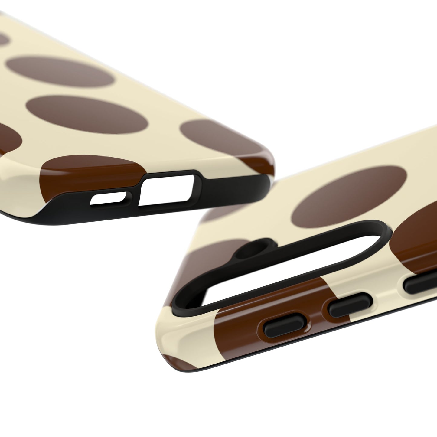 Brown Polka Dot Phone Case — Retro Large Dot Tough Case