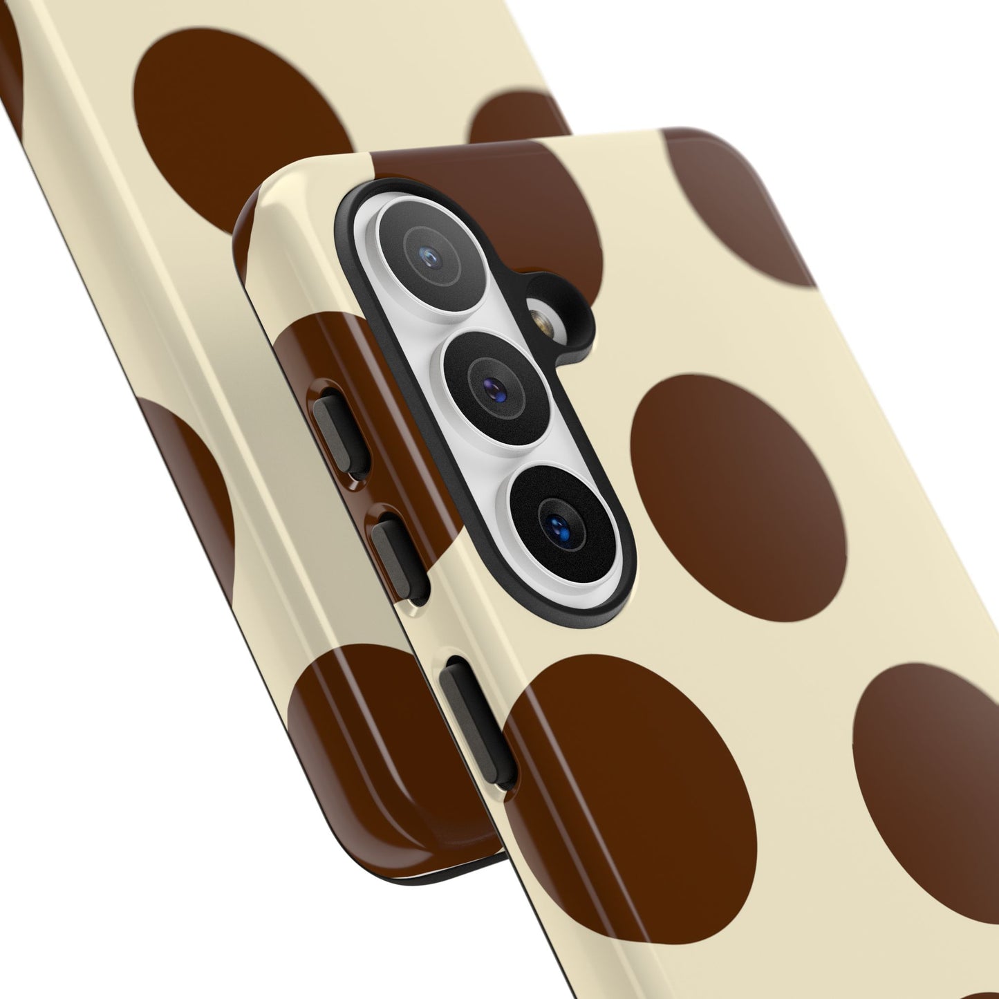 Brown Polka Dot Phone Case — Retro Large Dot Tough Case