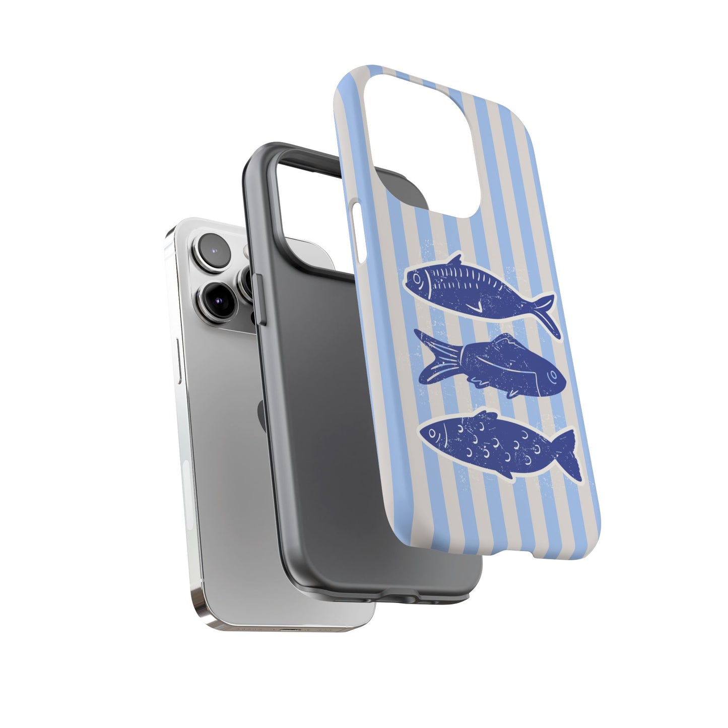 Nautical Blue Fish Phone Case