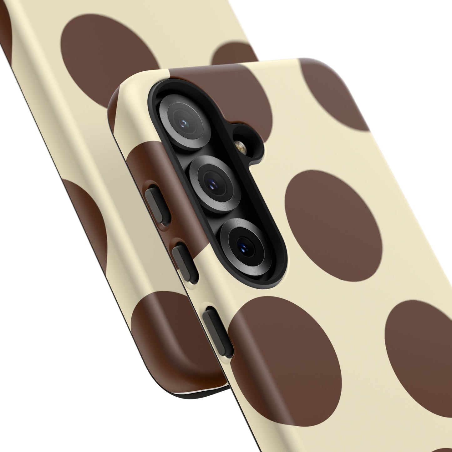 Brown Polka Dot Phone Case — Retro Large Dot Tough Case