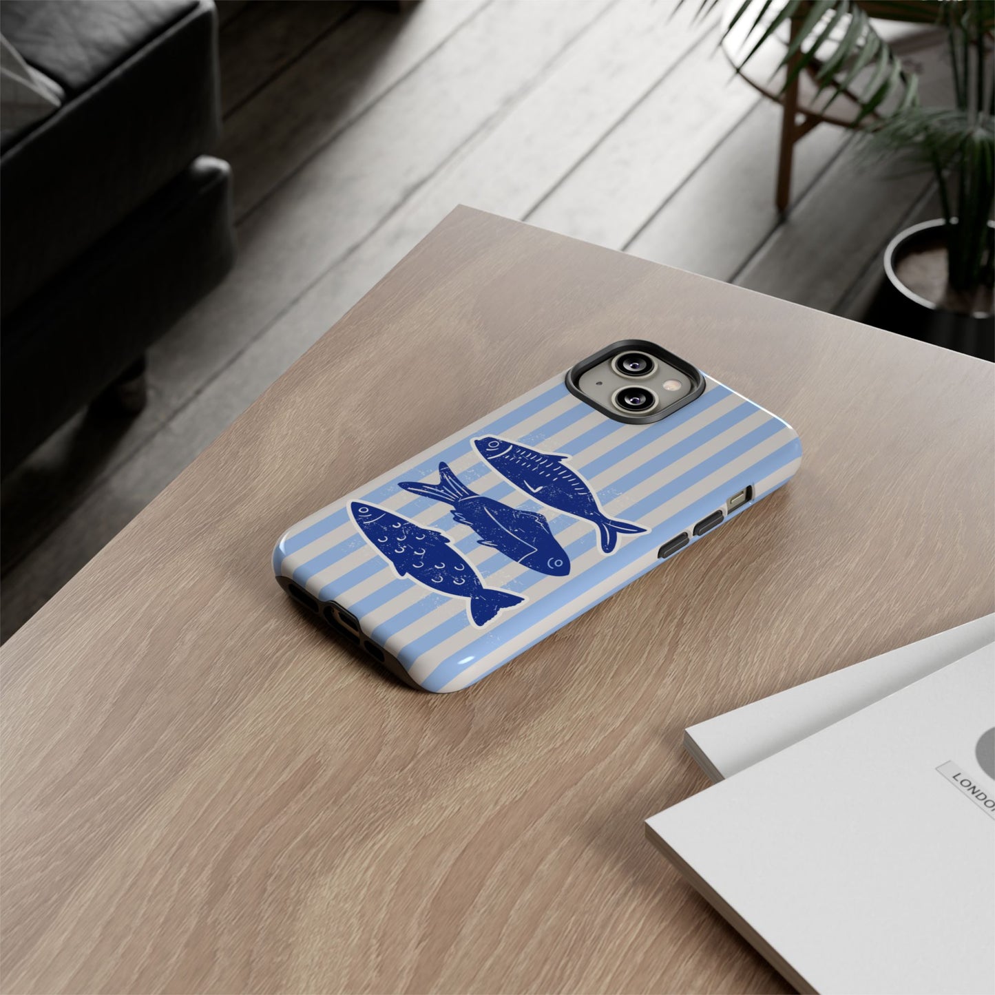 Nautical Blue Fish Phone Case